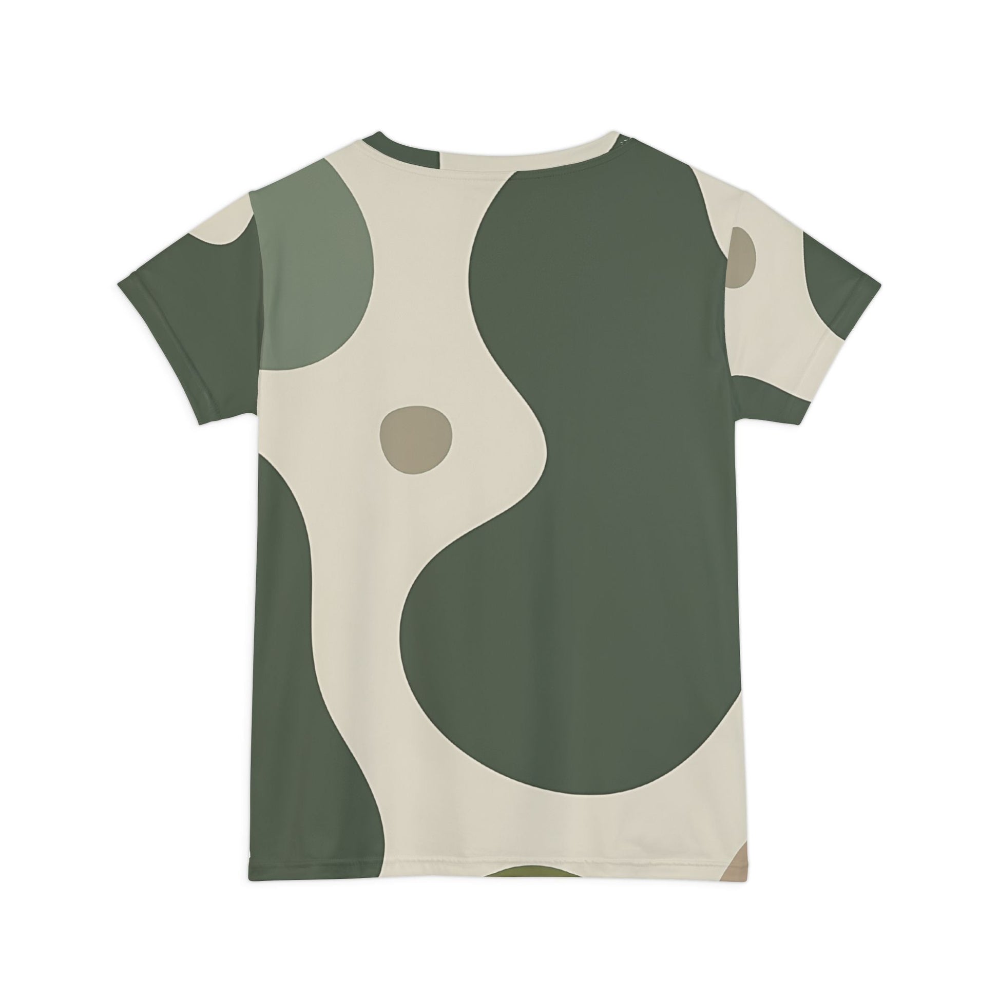 Olive Abstract Pattern T-Shirt, Artsulli - Art is Long, Life is Short, All Over Prints, , , , , , , 