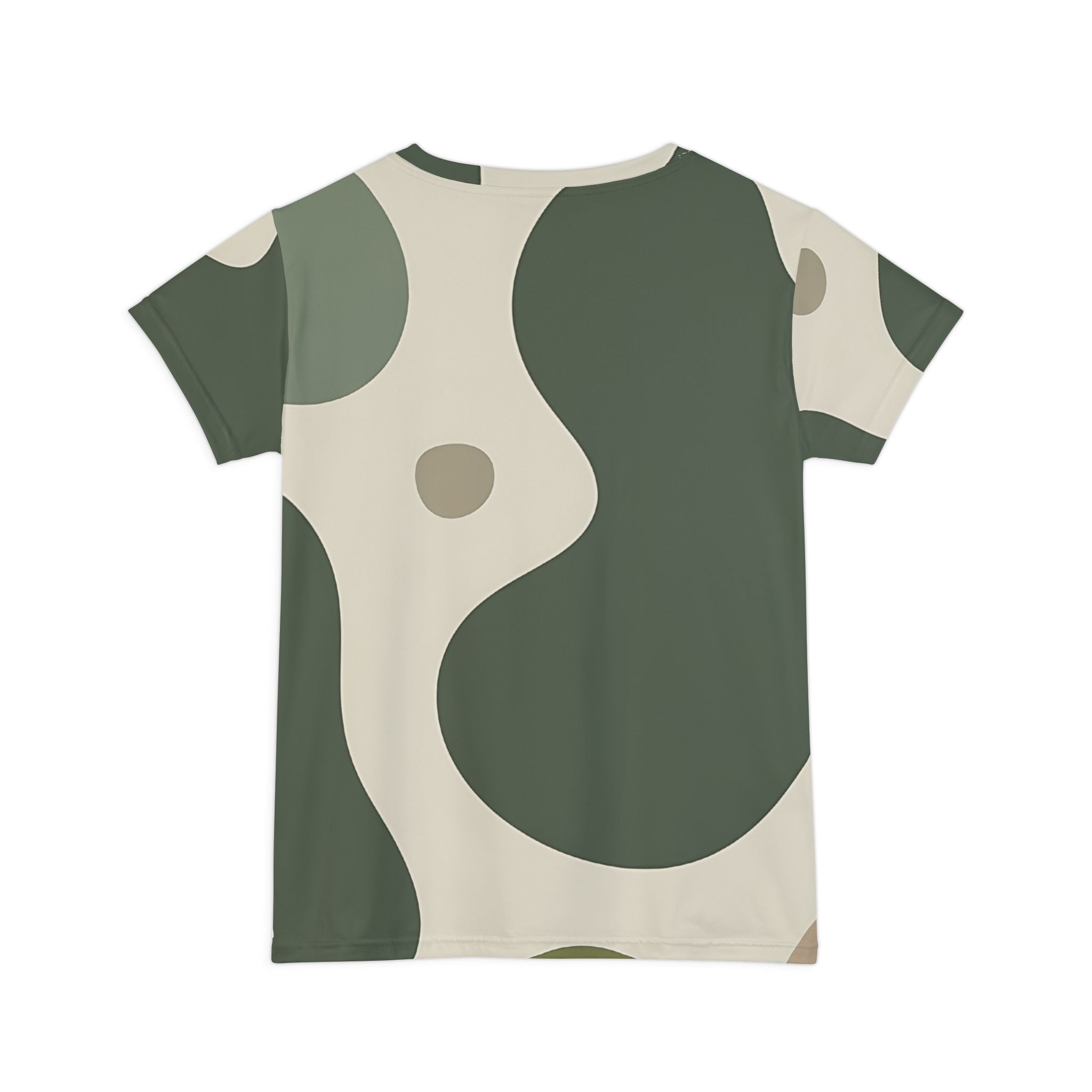 Olive Abstract Pattern T-Shirt, Artsulli - Art is Long, Life is Short, All Over Prints, , , , , , , 