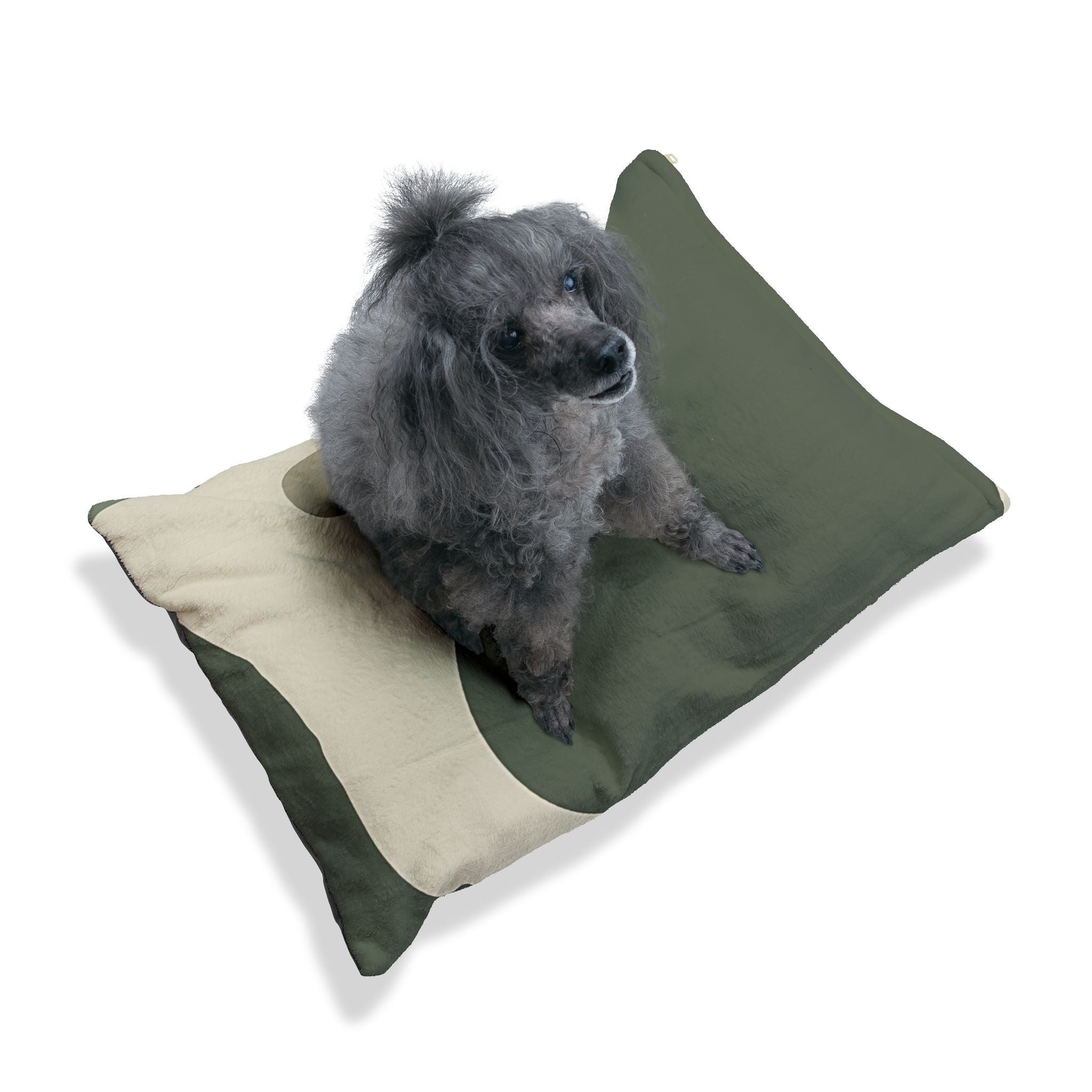Olive Green Yin Yang Fleece Pet Bed, Artsulli - Art is Long, Life is Short, Pets, , , , , , , 