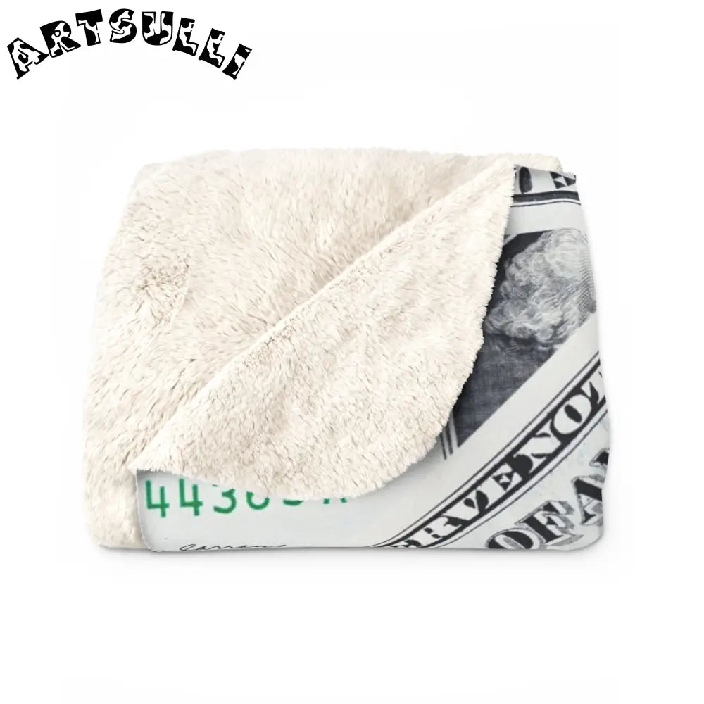 JAKKOUTTHEBXX One Dollar Bill Cozy Fleece Blanket 2025