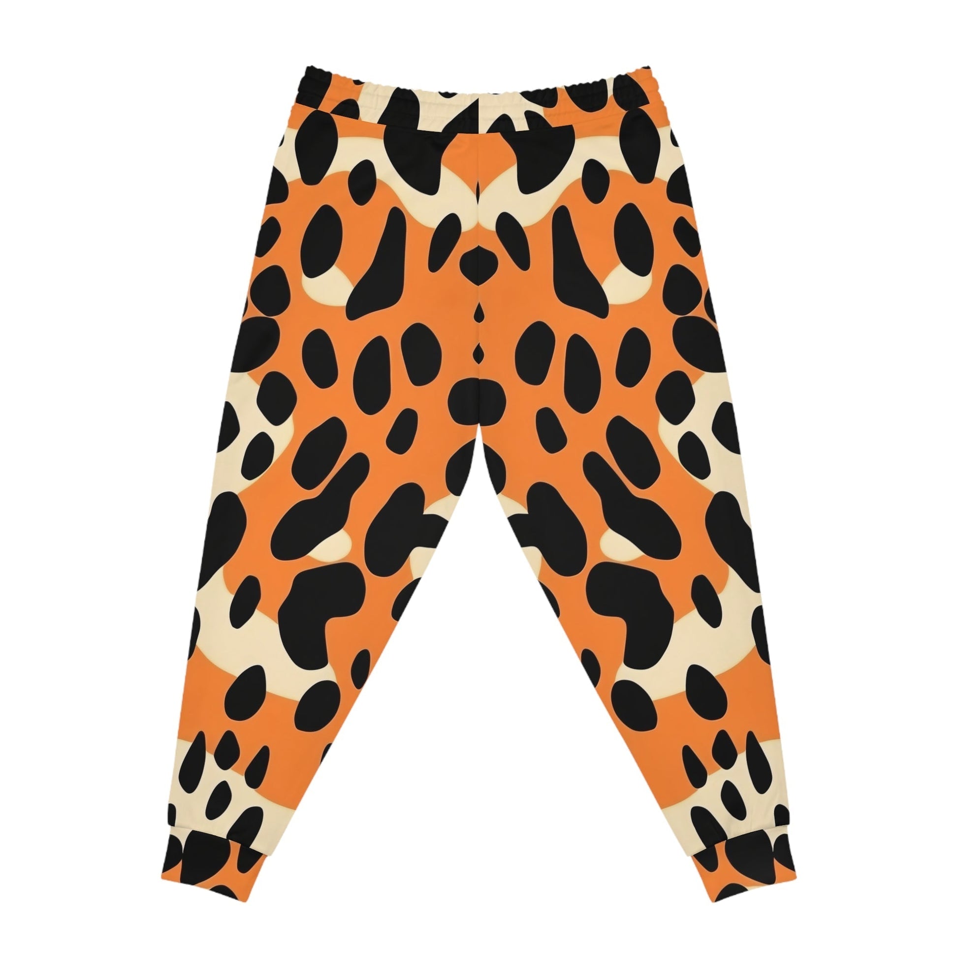 Orange and Black Leopard Print Joggers, Artsulli - Art is Long, Life is Short, All Over Prints, , , , , , , 