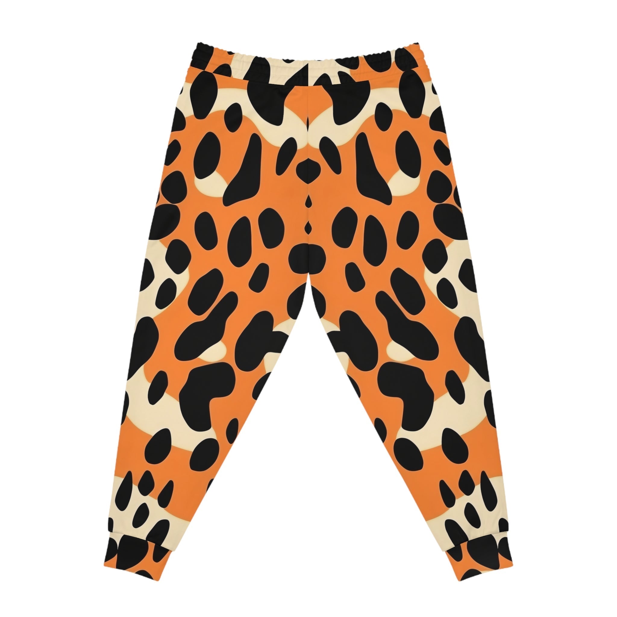 Orange and Black Leopard Print Joggers, Artsulli - Art is Long, Life is Short, All Over Prints, , , , , , , 