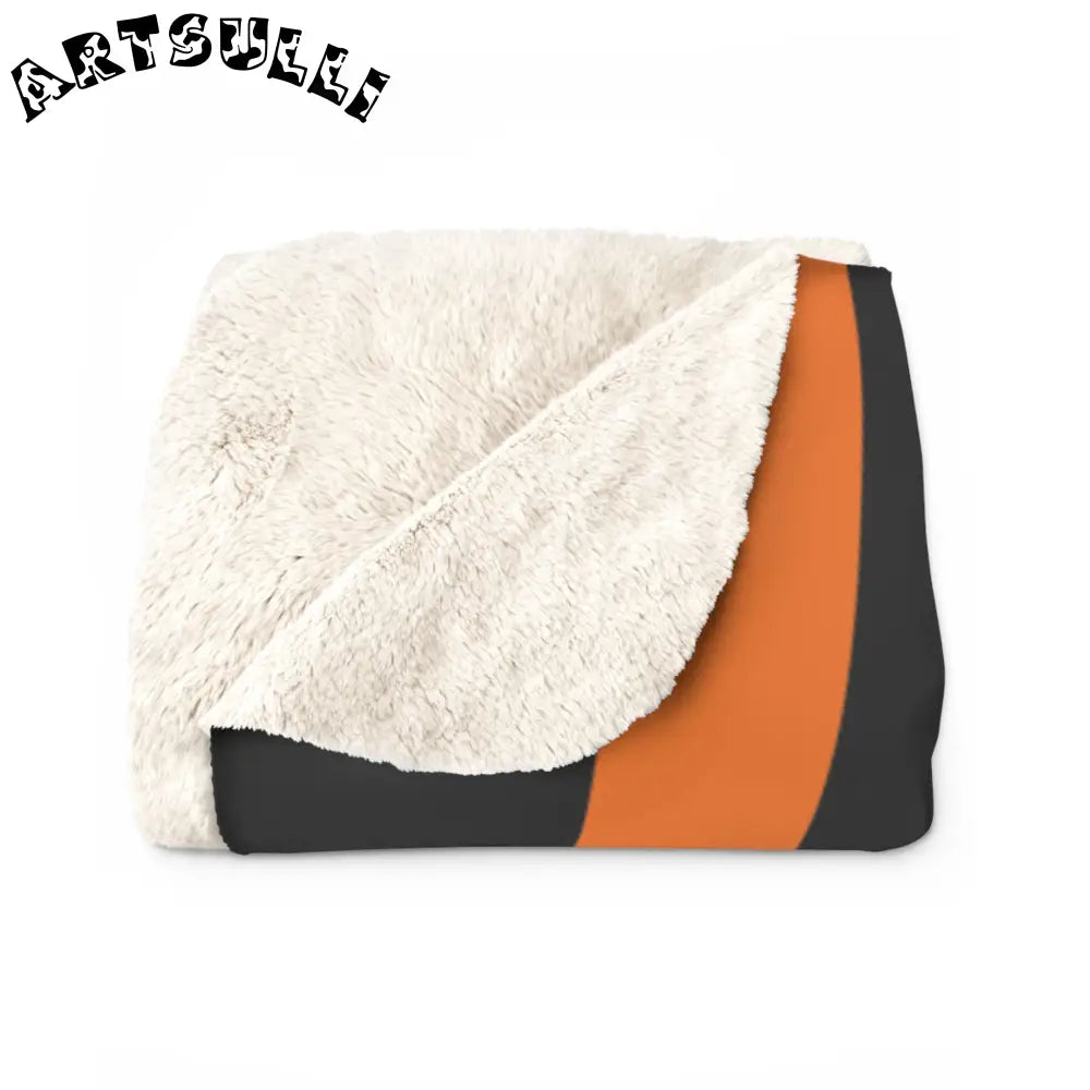 JAKKOUTTHEBXX Orange and Black Tiger Stripe Fleece Blanket 2025