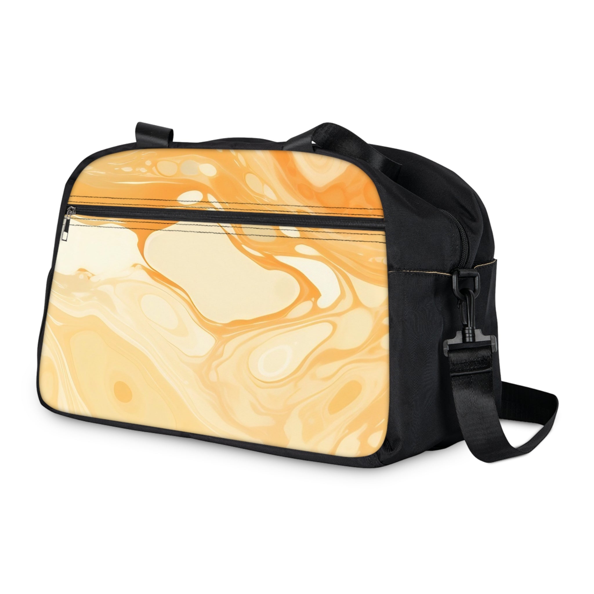 Orange and Cream Abstract Fitness Handbag, Artsulli - Art is Long, Life is Short, Bags, , , , , , , 