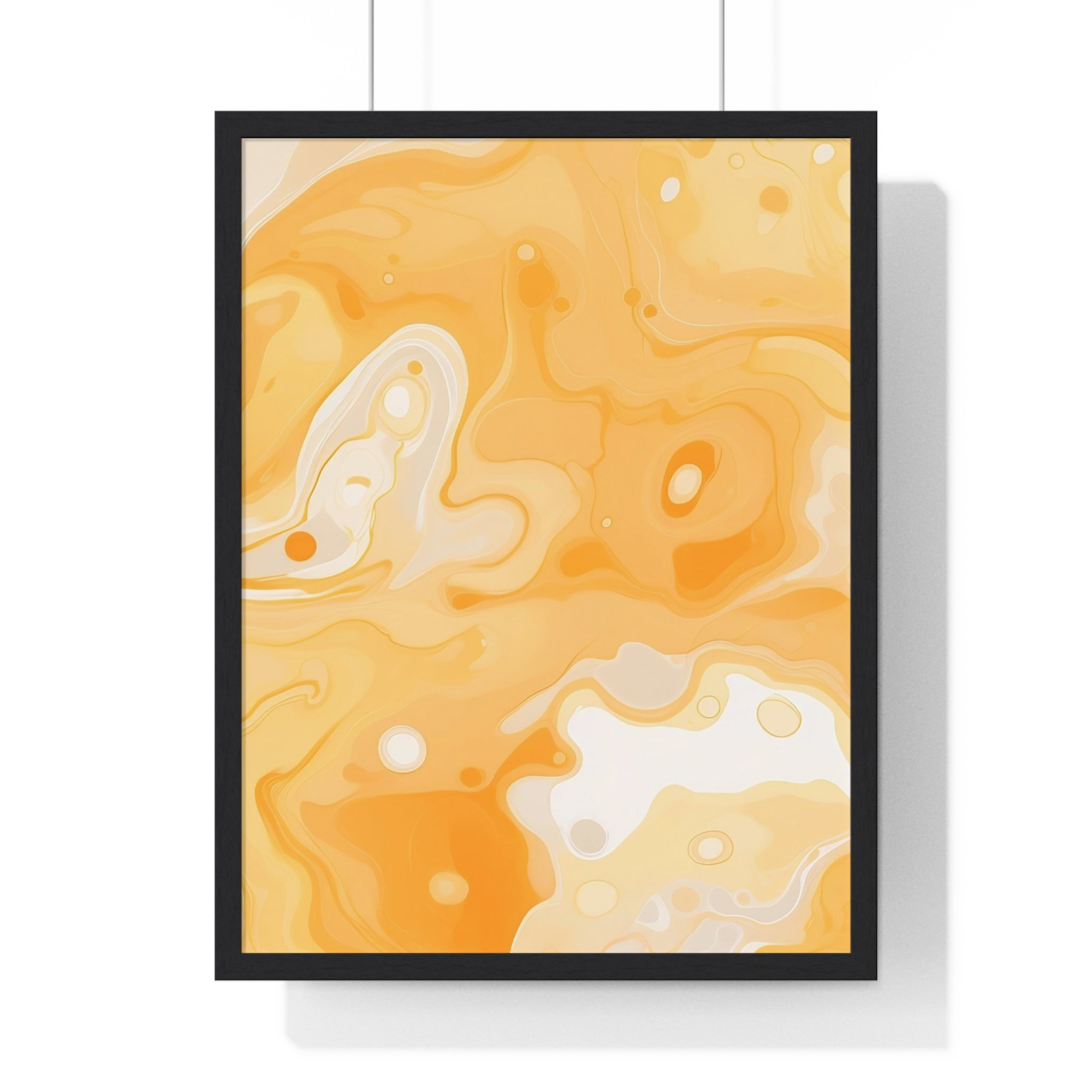Printify Orange and Cream Abstract Framed Art Print 2025