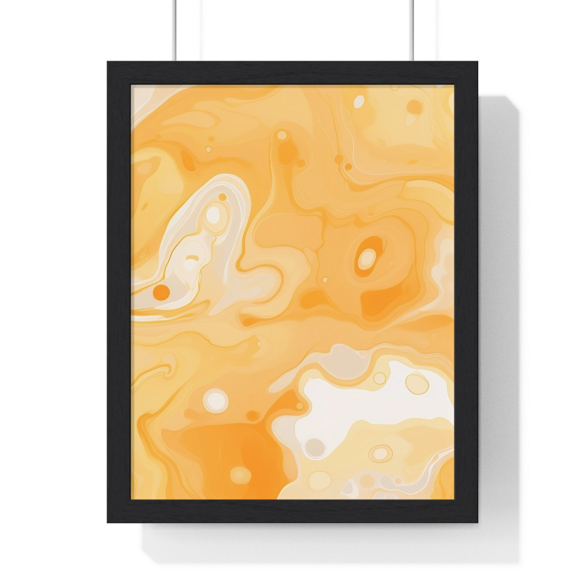 Printify Orange and Cream Abstract Framed Art Print 2025