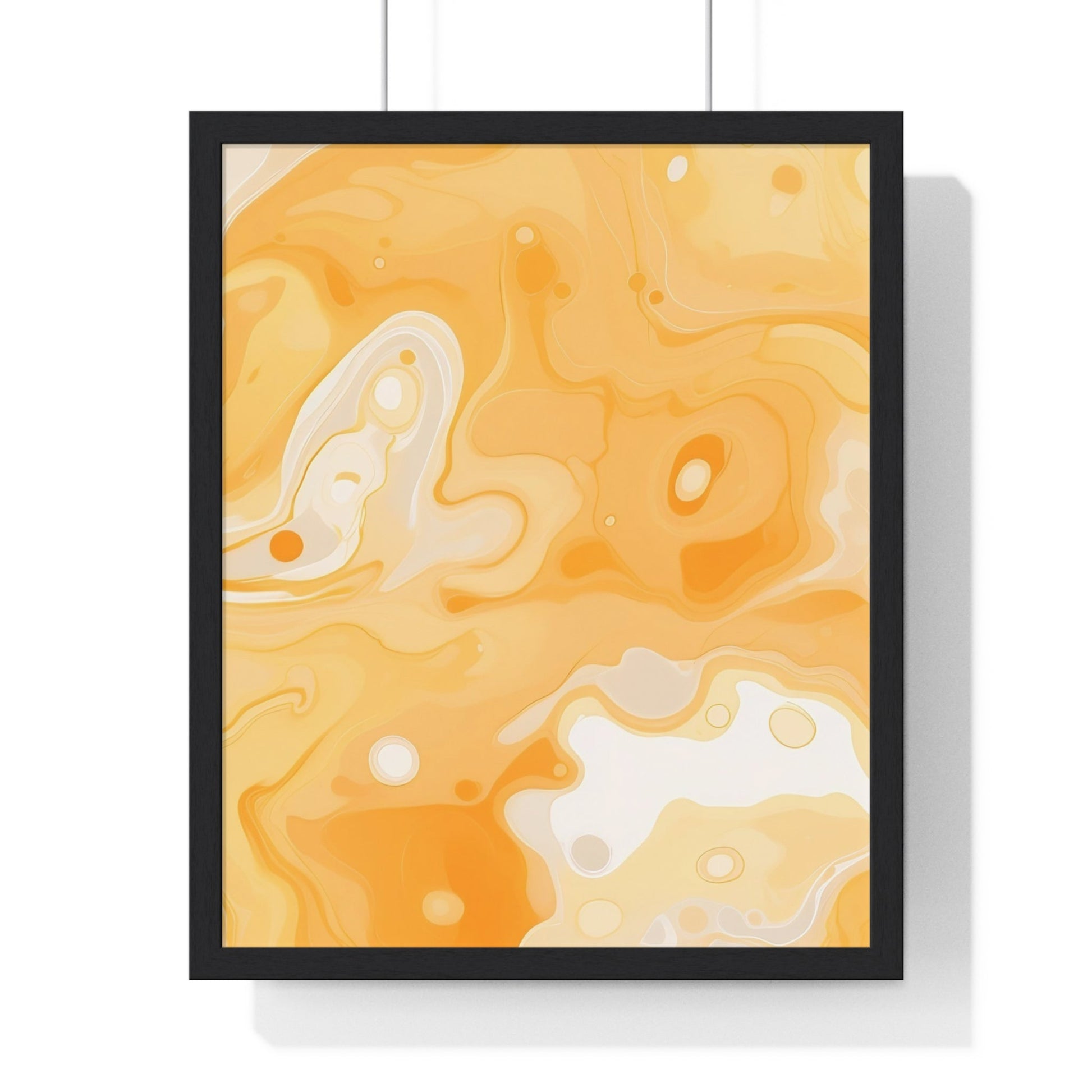 Printify Orange and Cream Abstract Framed Art Print 2025