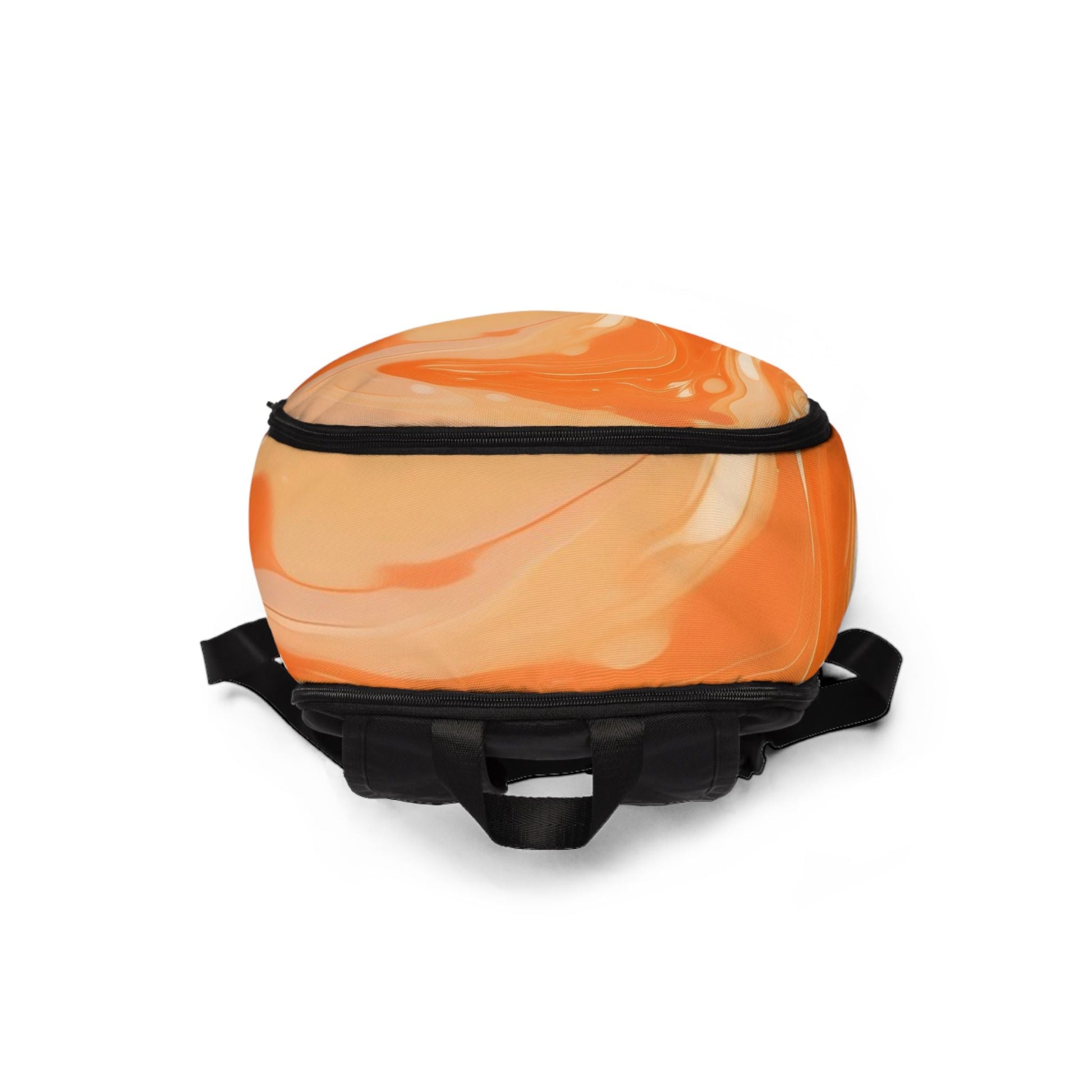 Orange and Cream Abstract Swirl Backpack, Artsulli - Art is Long, Life is Short, Bags, , , , , , , 