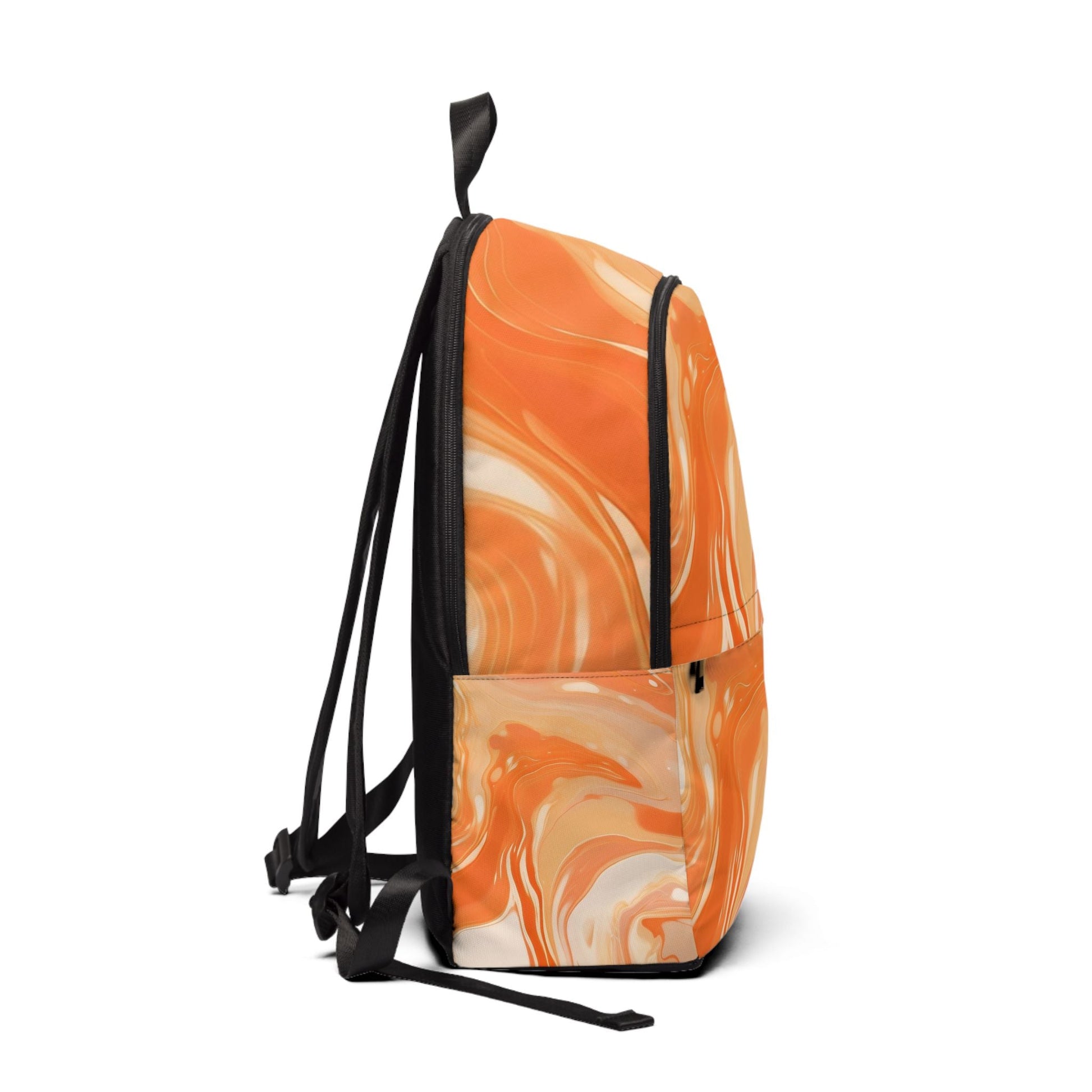 Orange and Cream Abstract Swirl Backpack, Artsulli - Art is Long, Life is Short, Bags, , , , , , , 