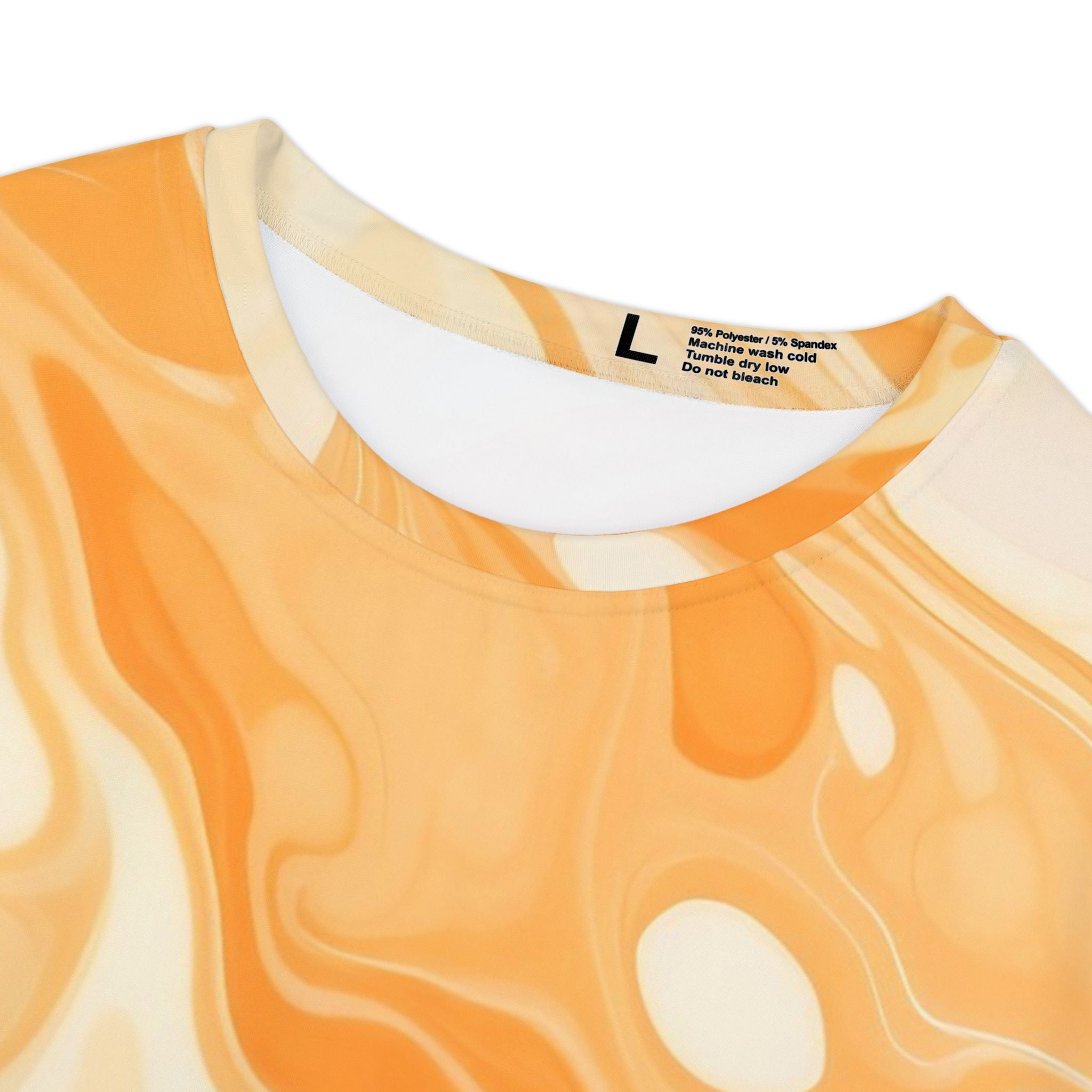 Orange and Cream Marble Print T-Shirt, Artsulli - Art is Long, Life is Short, All Over Prints, , , , , , , 
