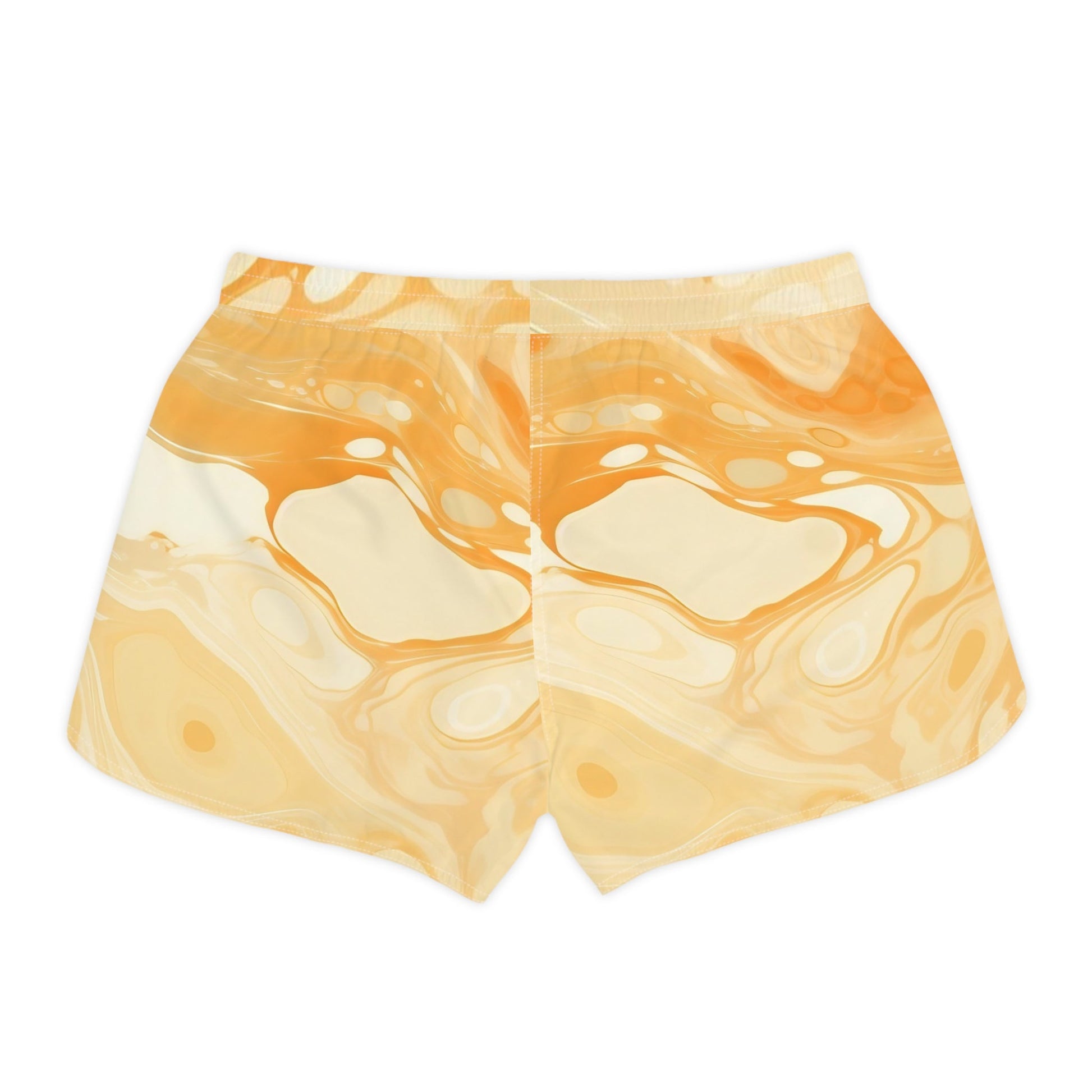 Orange and Cream Marble Shorts, Artsulli - Art is Long, Life is Short, All Over Prints, , , , , , , 