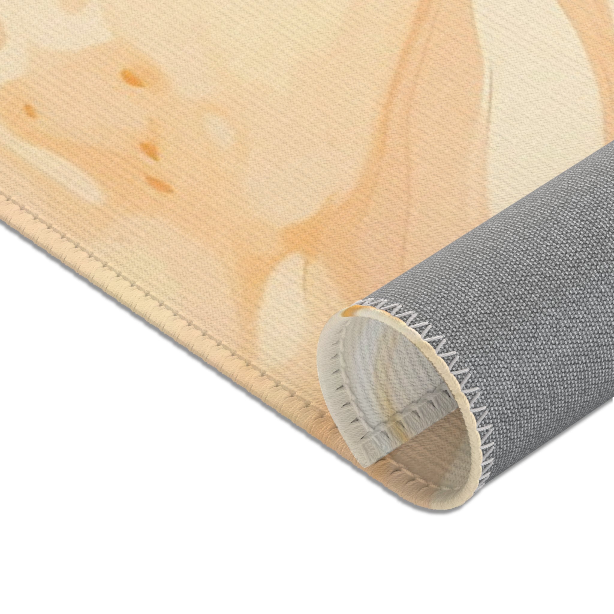 Orange and Cream Marbled Area Rug, Artsulli - Art is Long, Life is Short, Home Decor, , , , , , , 