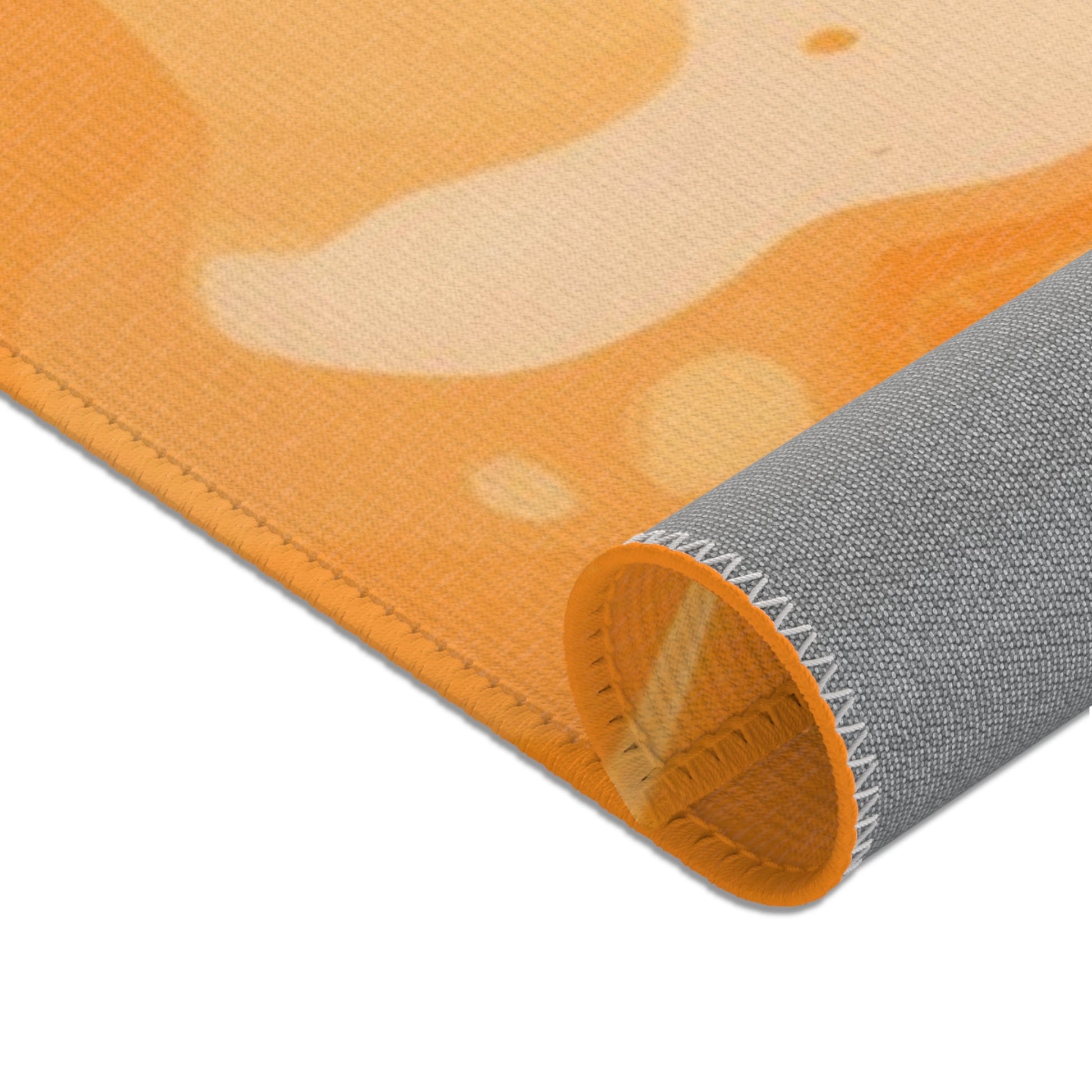 Orange and Cream Marbled Area Rug, Artsulli - Art is Long, Life is Short, Home Decor, , , , , , , 
