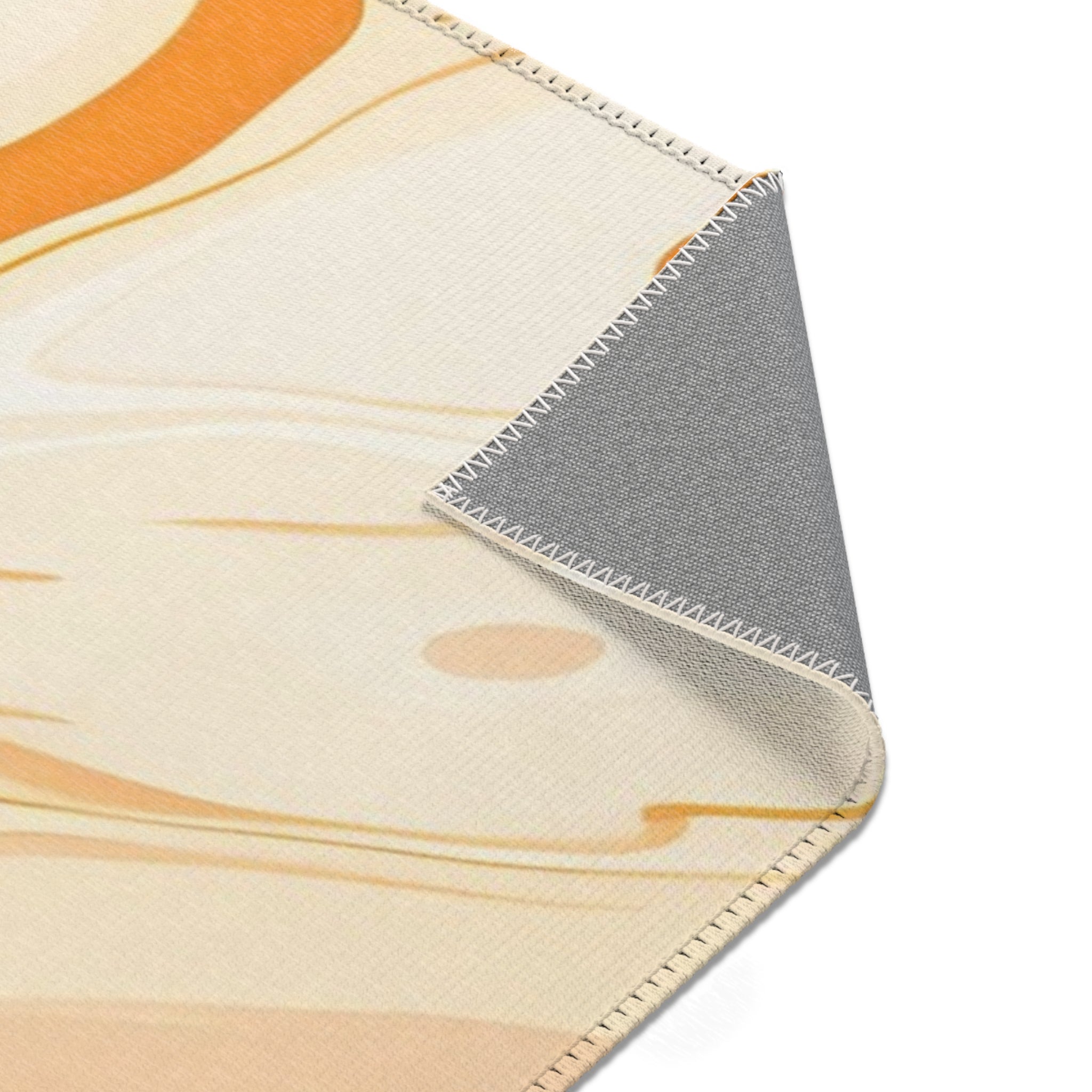 Orange and Cream Marbled Area Rug, Artsulli - Art is Long, Life is Short, Home Decor, , , , , , , 
