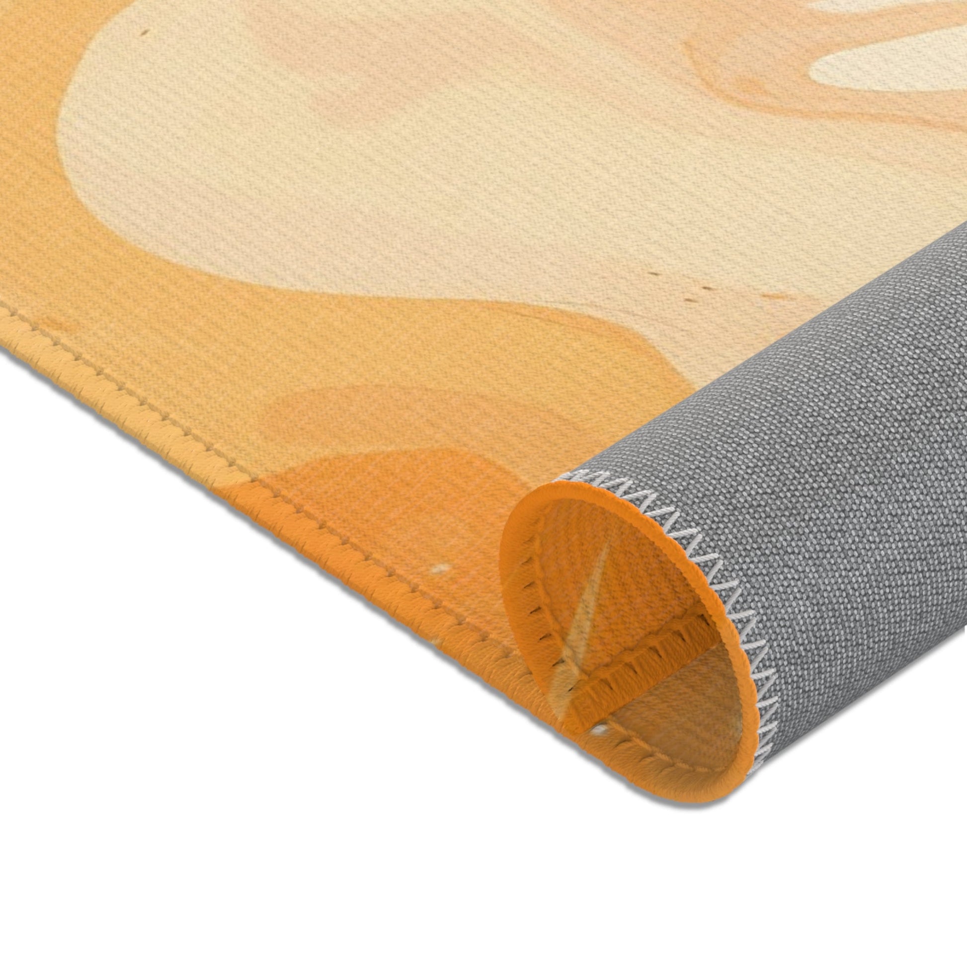 Orange and Cream Marbled Area Rug, Artsulli - Art is Long, Life is Short, Home Decor, , , , , , , 