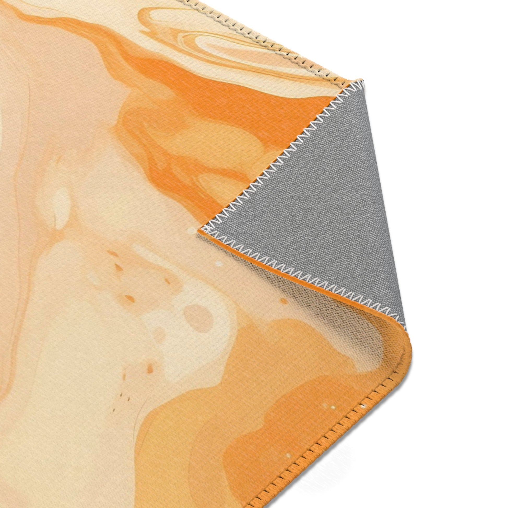 Orange and Cream Marbled Area Rug, Artsulli - Art is Long, Life is Short, Home Decor, , , , , , , 
