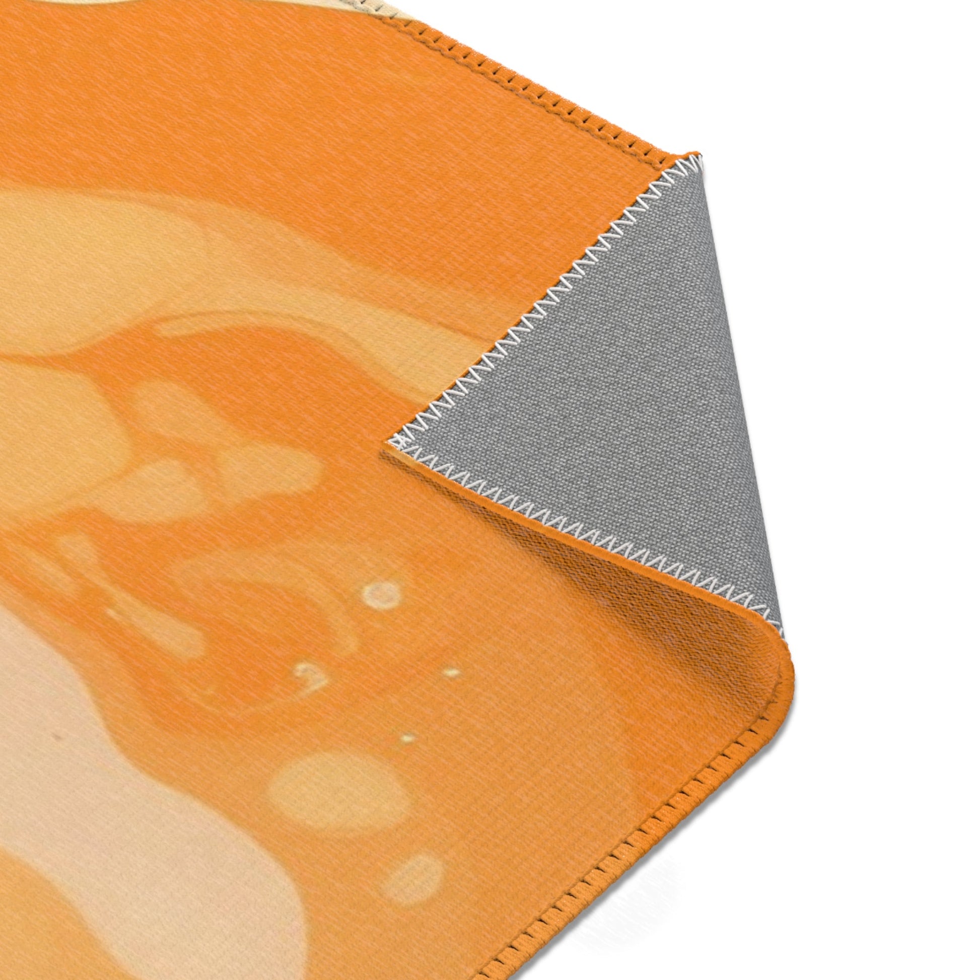 Orange and Cream Marbled Area Rug, Artsulli - Art is Long, Life is Short, Home Decor, , , , , , , 