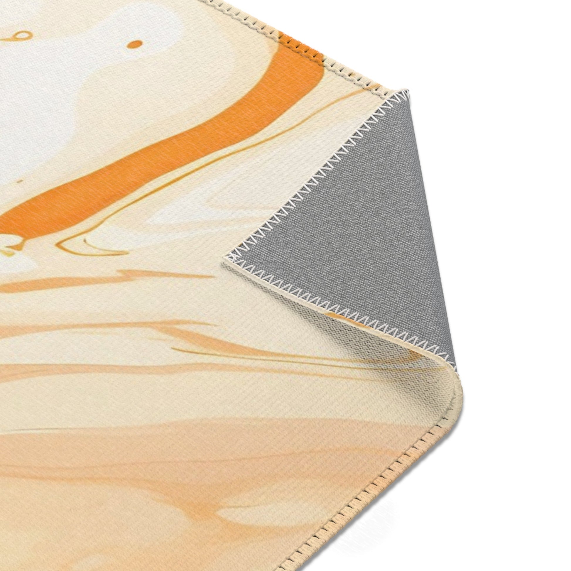 Orange and Cream Marbled Area Rug, Artsulli - Art is Long, Life is Short, Home Decor, , , , , , , 