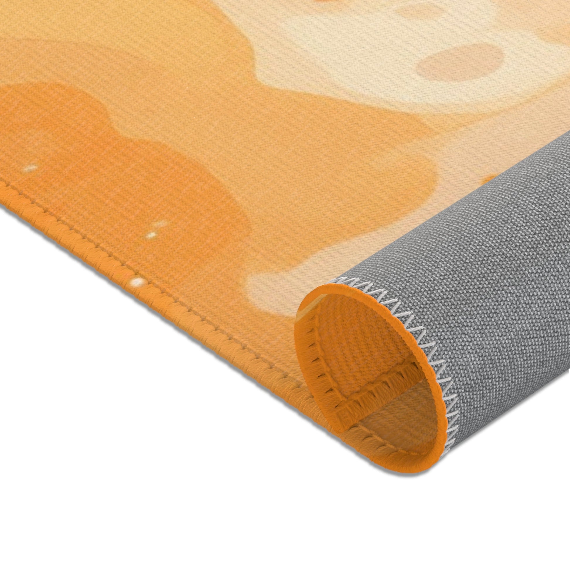 Orange and Cream Marbled Area Rug, Artsulli - Art is Long, Life is Short, Home Decor, , , , , , , 