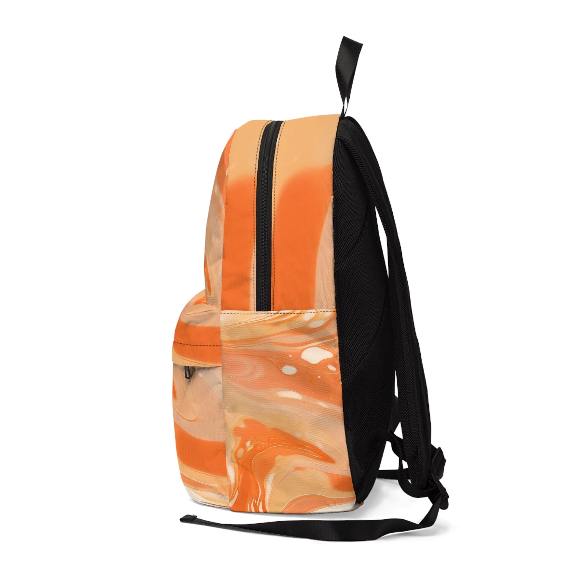 Orange and Cream Marbled Backpack, Artsulli - Art is Long, Life is Short, Bags, , , , , , , 