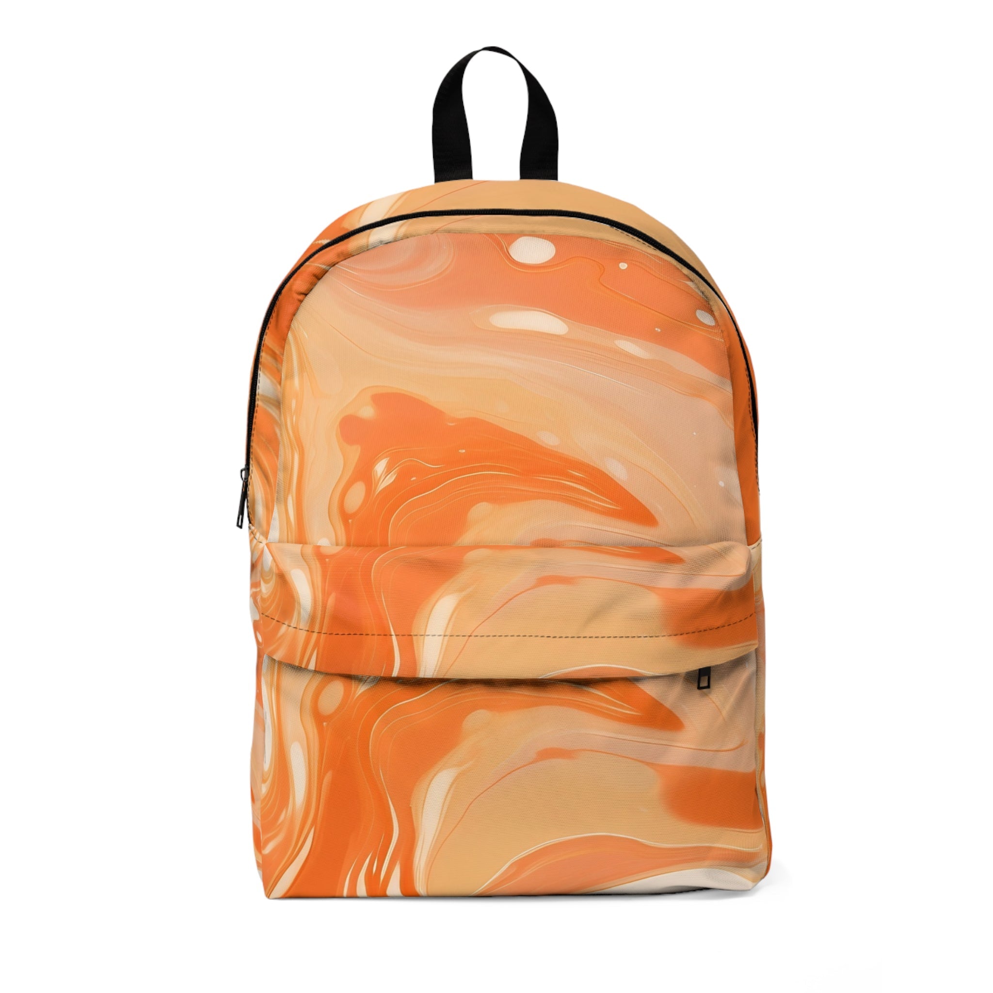 Orange and Cream Marbled Backpack, Artsulli - Art is Long, Life is Short, Bags, Size, One size, , , , , 21821859934113563567