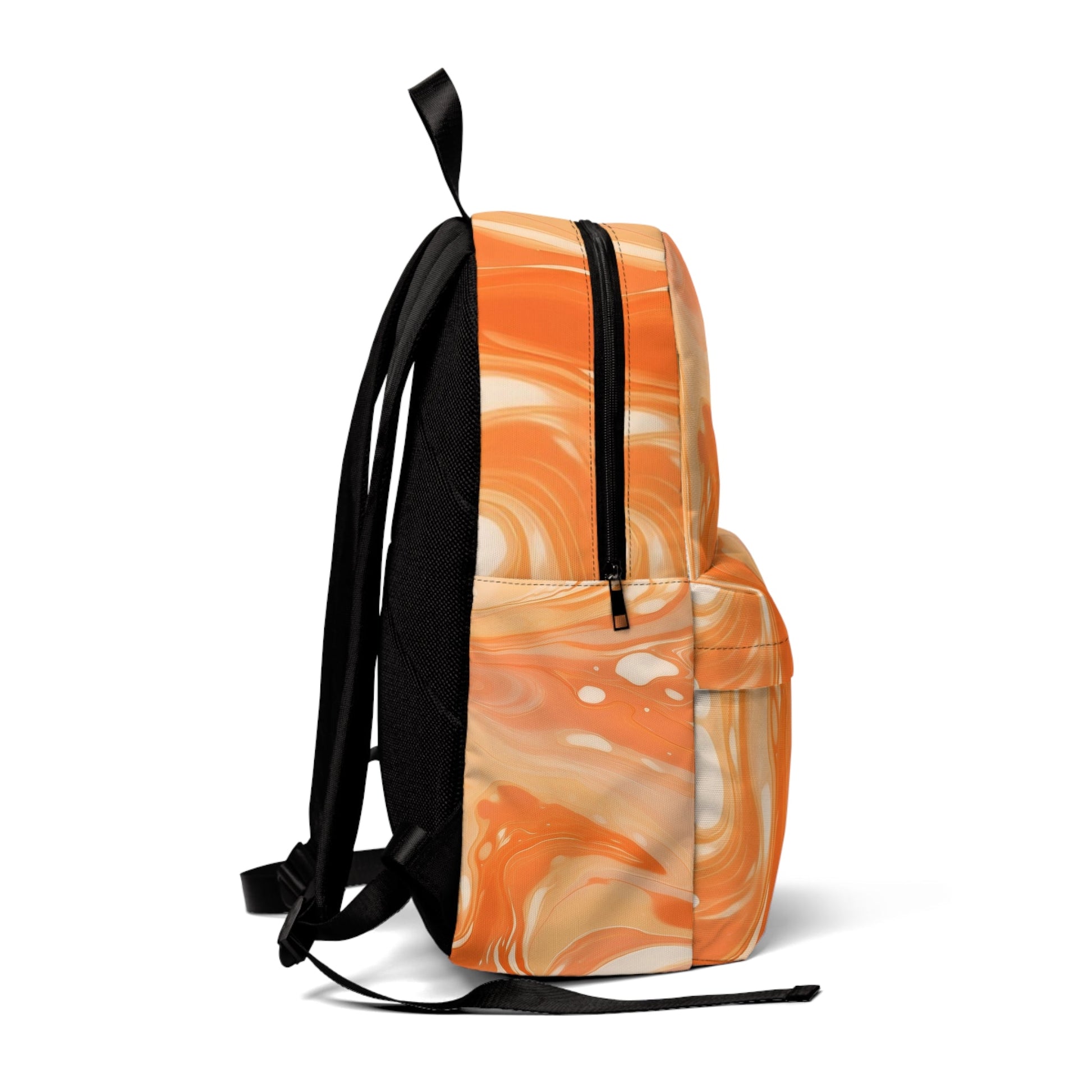 Orange and Cream Marbled Backpack, Artsulli - Art is Long, Life is Short, Bags, , , , , , , 