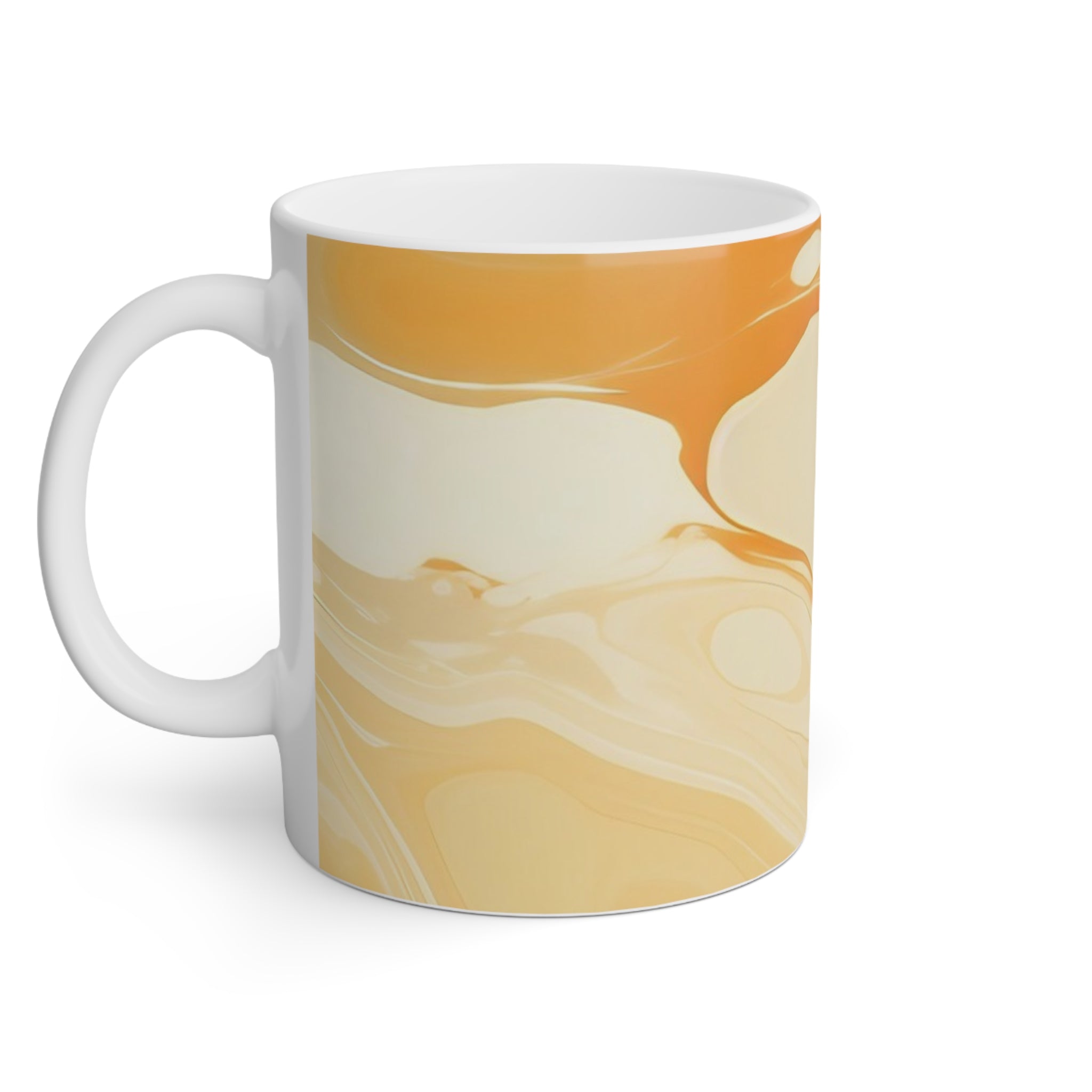 Orange and Cream Marbled Mug, Artsulli - Art is Long, Life is Short, Mug, , , , , , , 