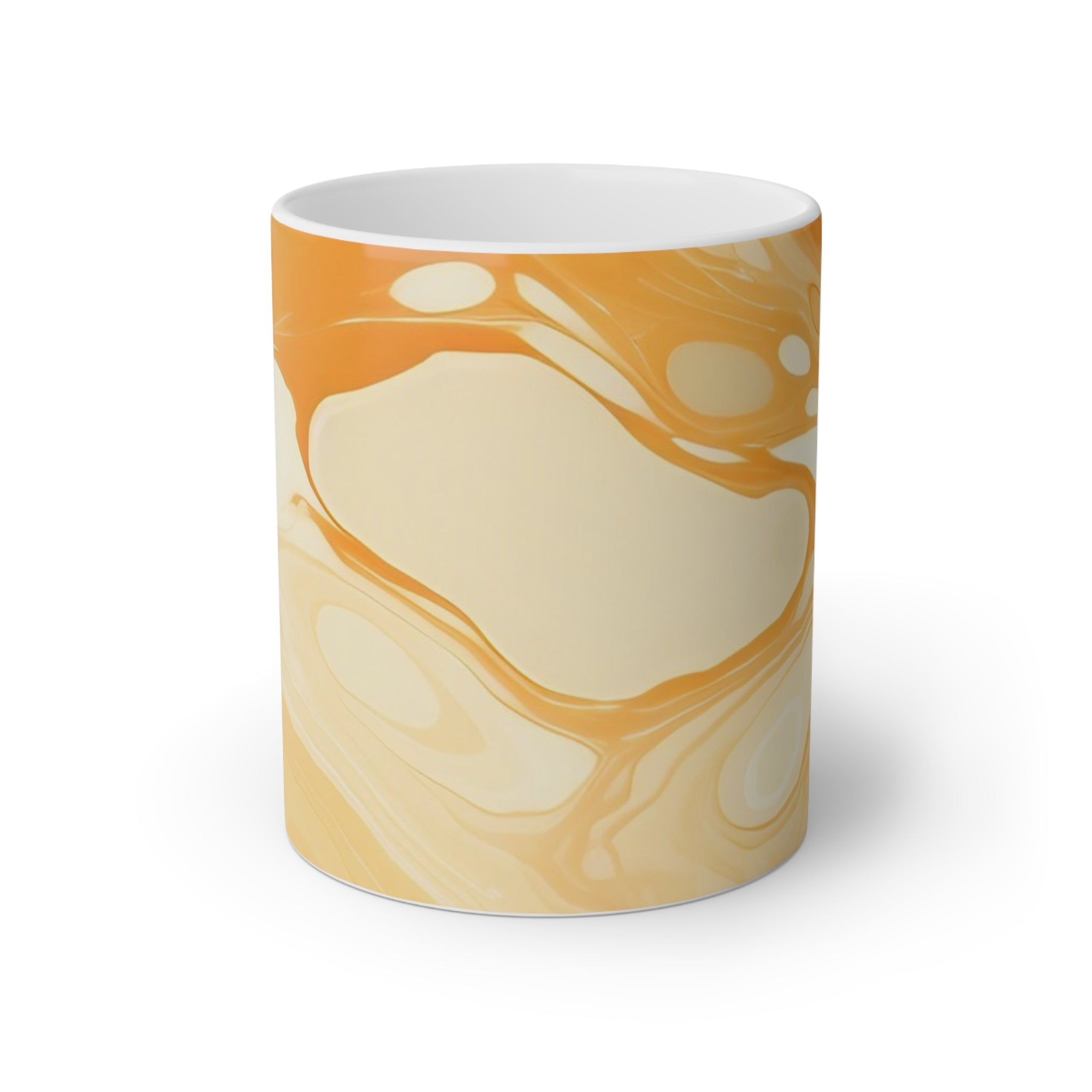 Printify Orange and Cream Marbled Mug 2025