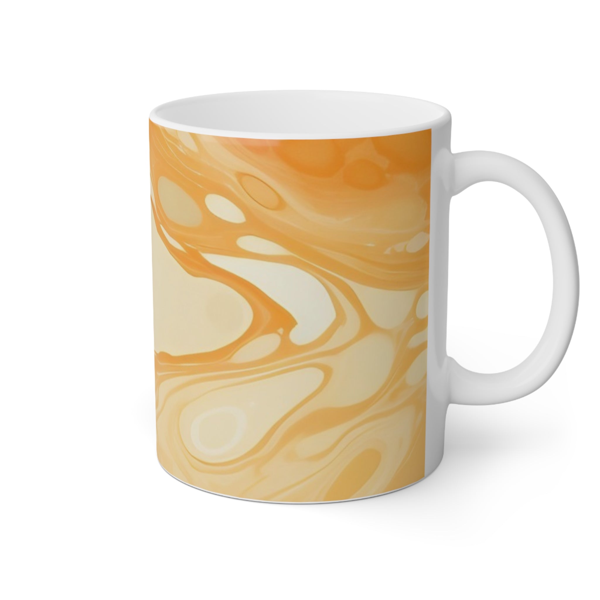 Orange and Cream Marbled Mug, Artsulli - Art is Long, Life is Short, Mug, , , , , , , 