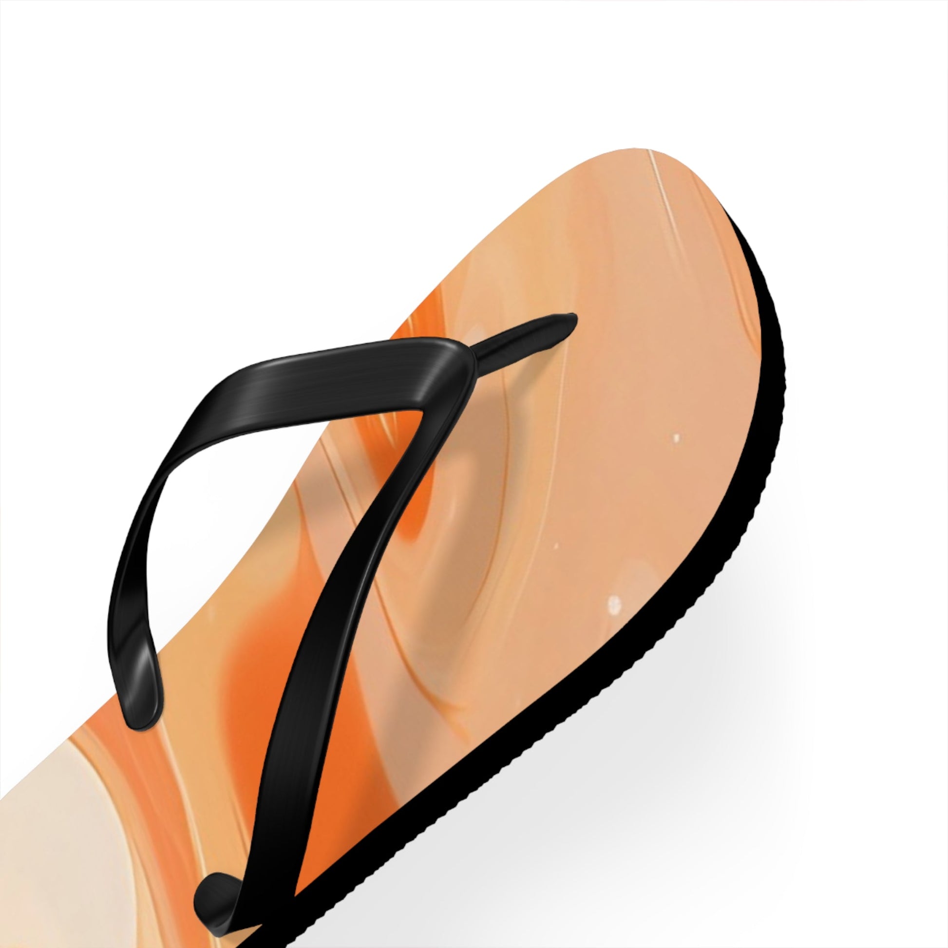 Orange and Cream Swirl Flip Flops, Artsulli - Art is Long, Life is Short, Shoes, , , , , , , 