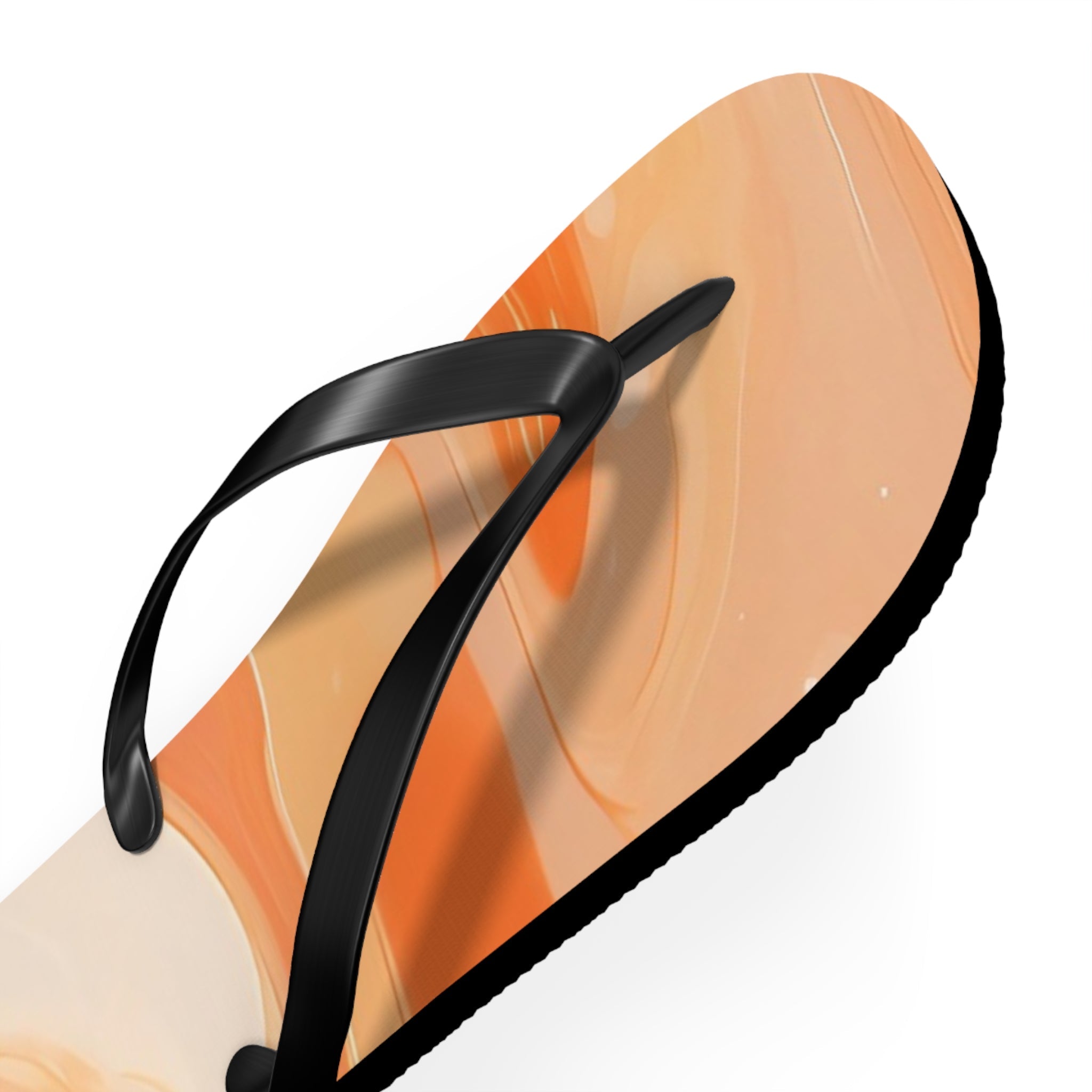 Orange and Cream Swirl Flip Flops, Artsulli - Art is Long, Life is Short, Shoes, , , , , , , 