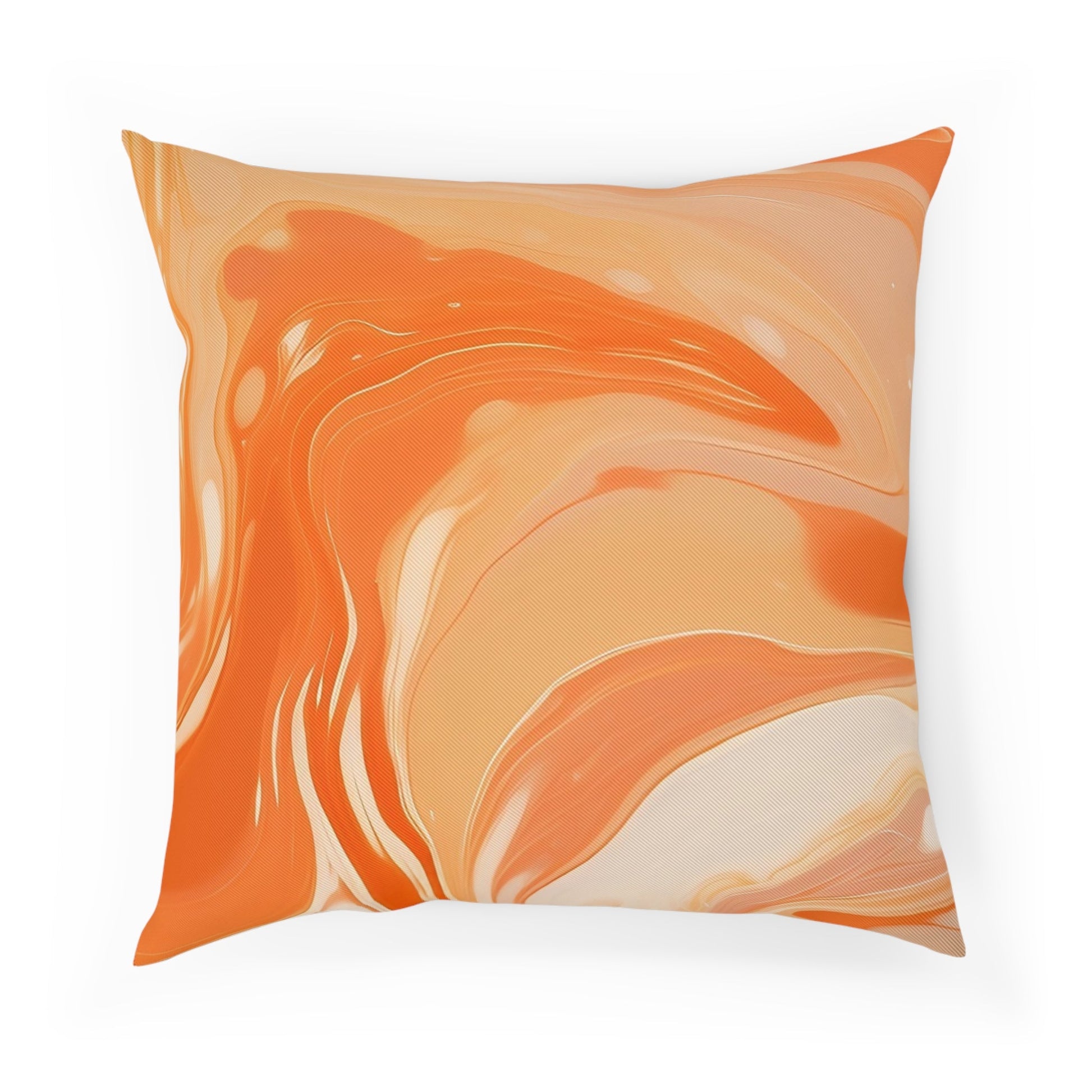 Orange and Peach Marble Throw Pillow, Artsulli - Art is Long, Life is Short, Home Decor, Size, 18.1" × 18.1", , , , , 47276336176498999002
