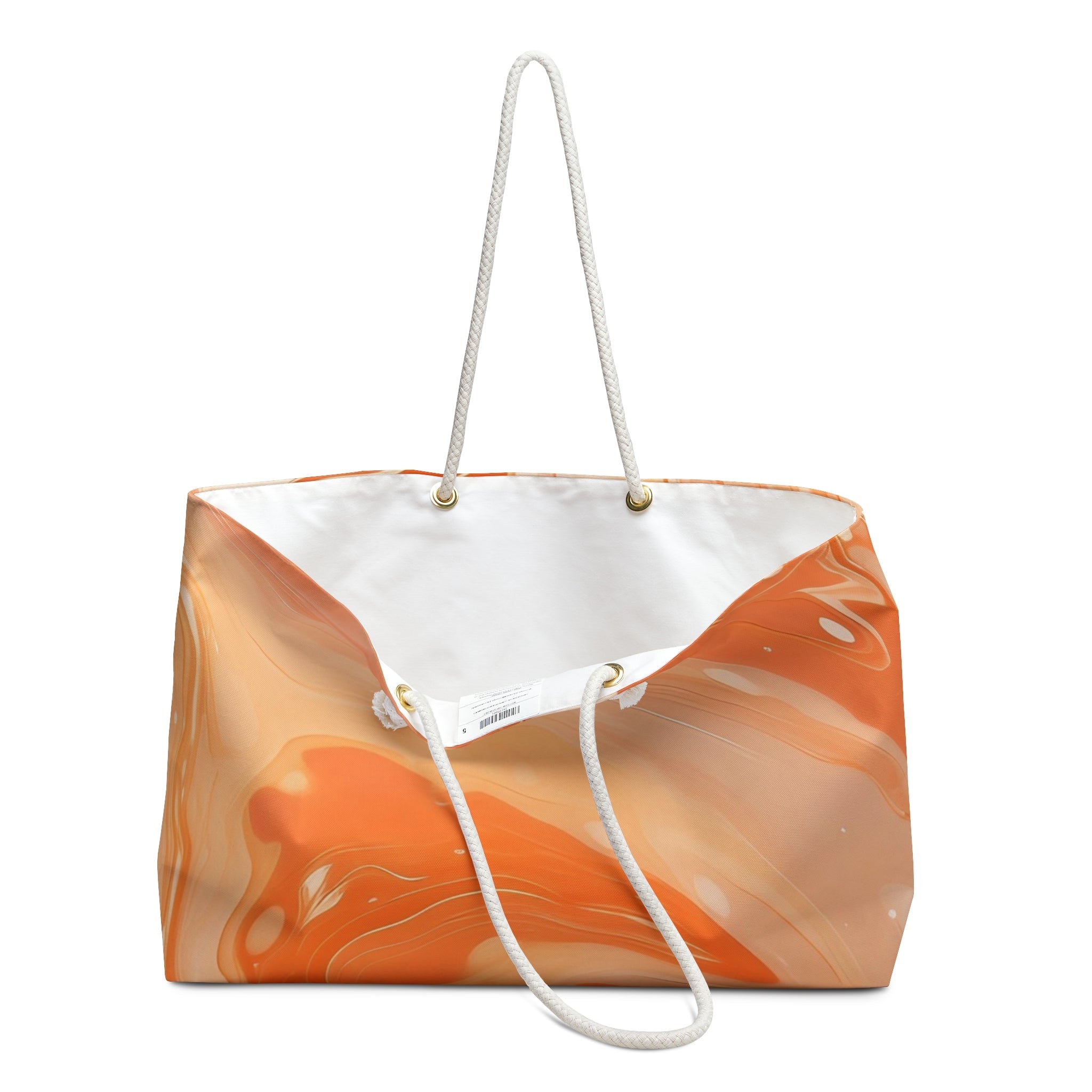 Orange and White Abstract Weekender Tote, Artsulli - Art is Long, Life is Short, Bags, , , , , , , 
