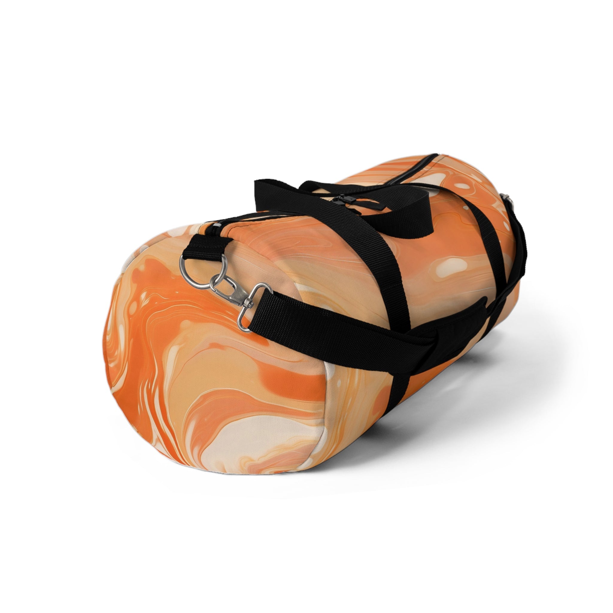 Orange and White Swirl Duffel Bags, Artsulli - Art is Long, Life is Short, Bags, , , , , , , 