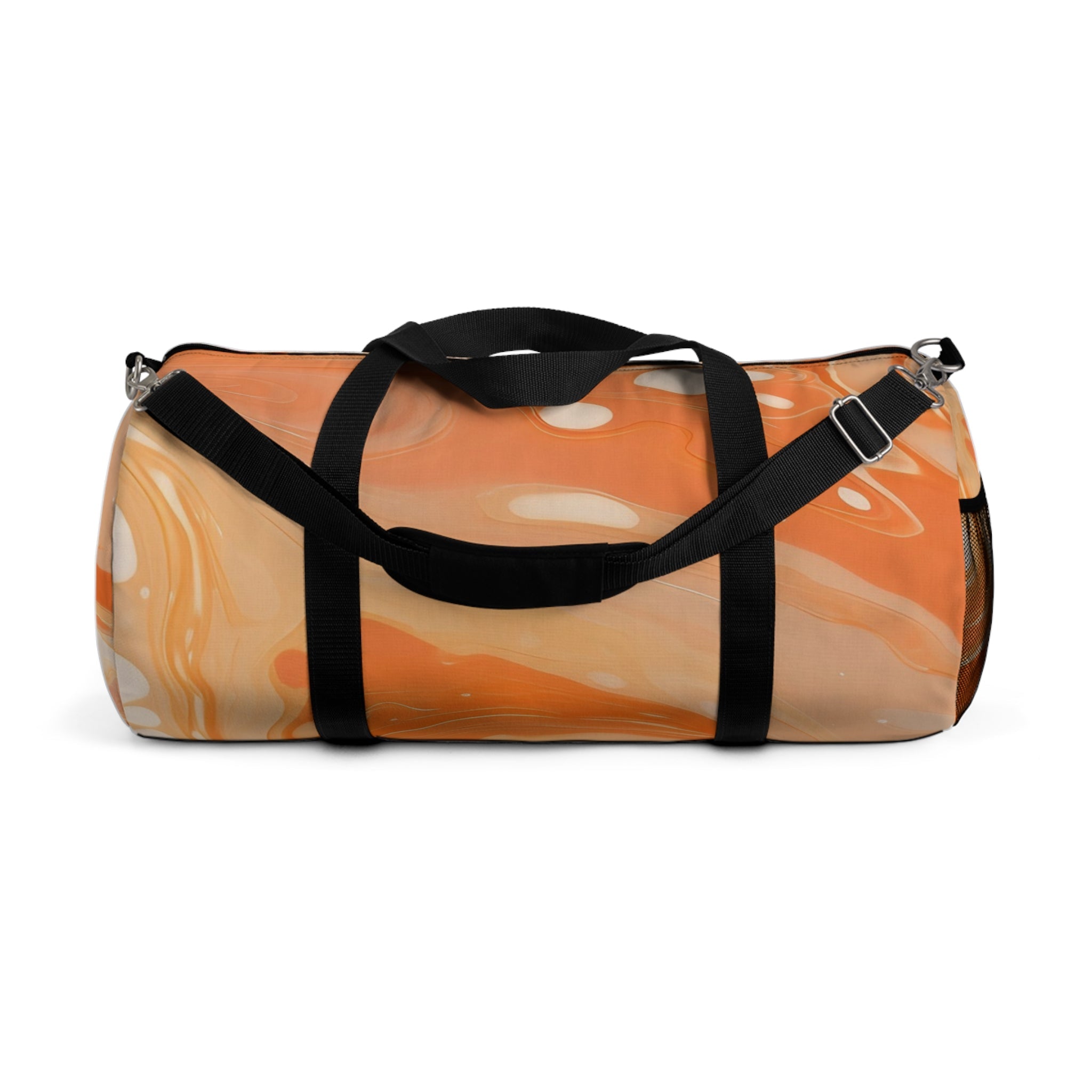 Orange and White Swirl Duffel Bags, Artsulli - Art is Long, Life is Short, Bags, Size, Large, , , , , 28813697648511200500