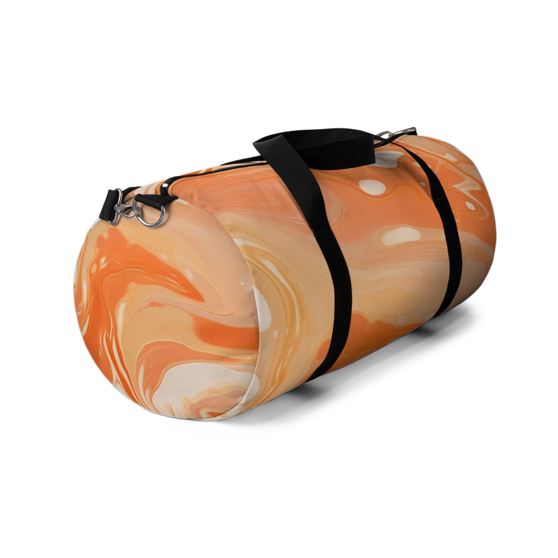 Orange and White Swirl Duffel Bags, Artsulli - Art is Long, Life is Short, Bags, , , , , , , 