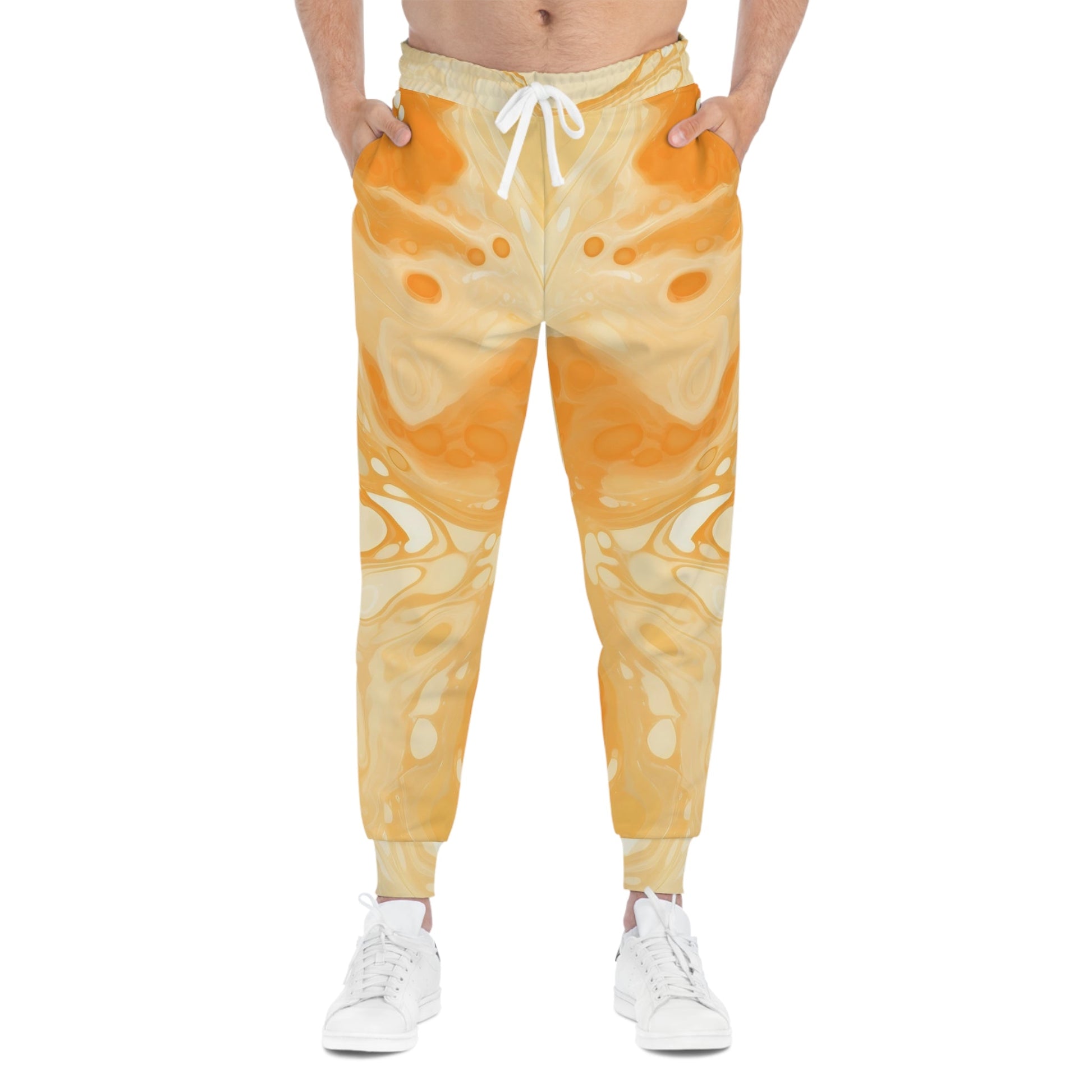 Orange and Yellow Marble Joggers, Artsulli - Art is Long, Life is Short, All Over Prints, , , , , , , 