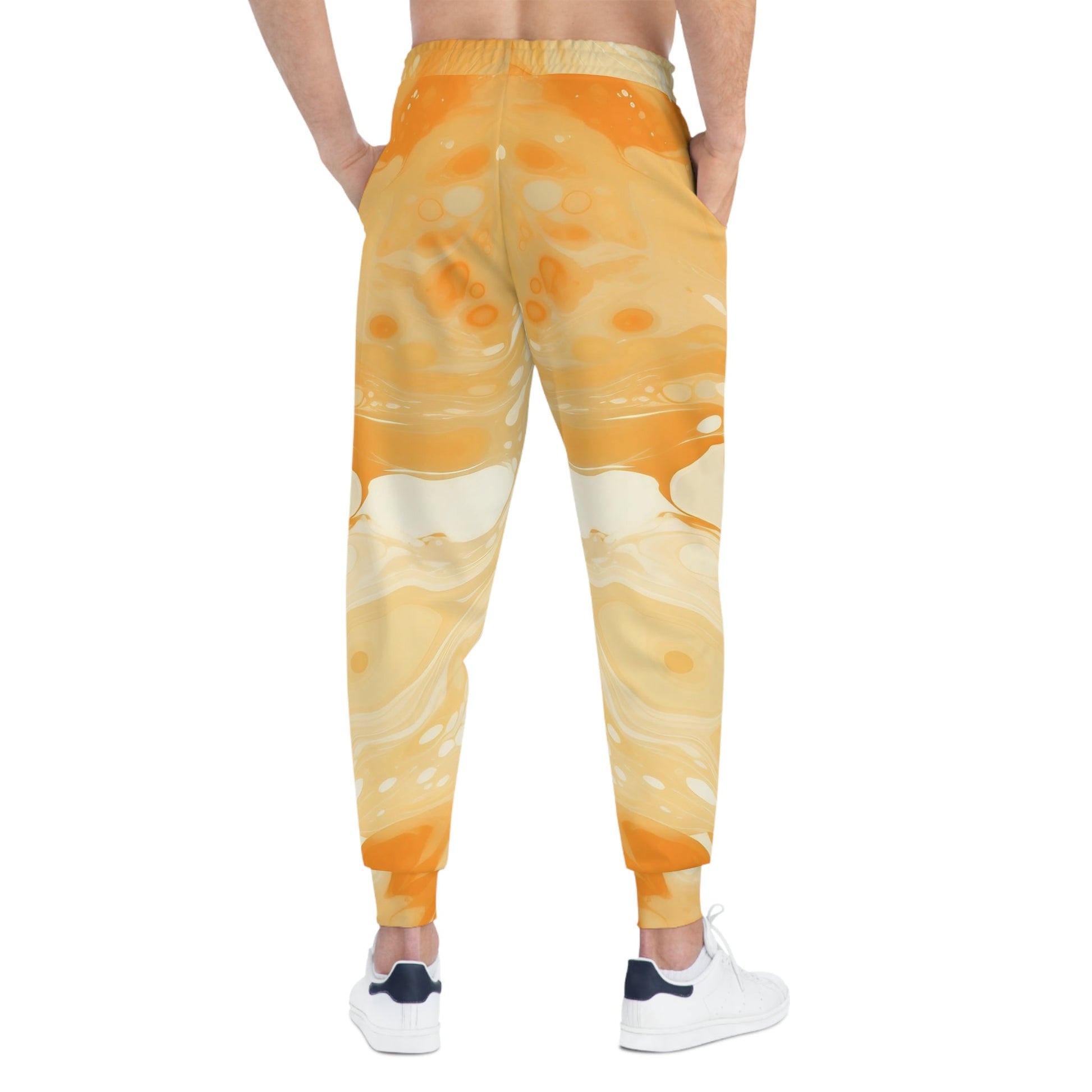 Orange and Yellow Marble Joggers, Artsulli - Art is Long, Life is Short, All Over Prints, , , , , , , 