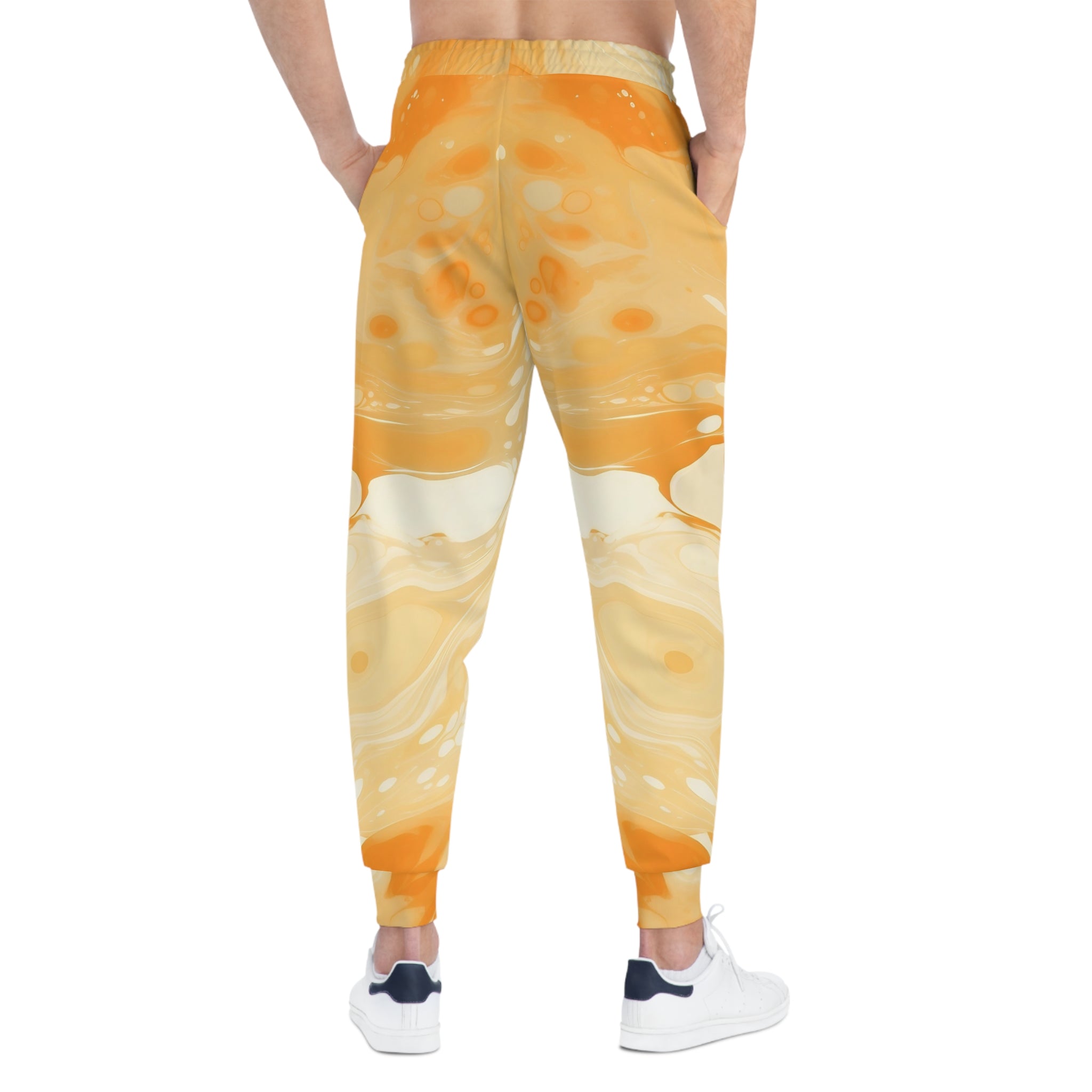 Orange and Yellow Marble Joggers, Artsulli - Art is Long, Life is Short, All Over Prints, , , , , , , 