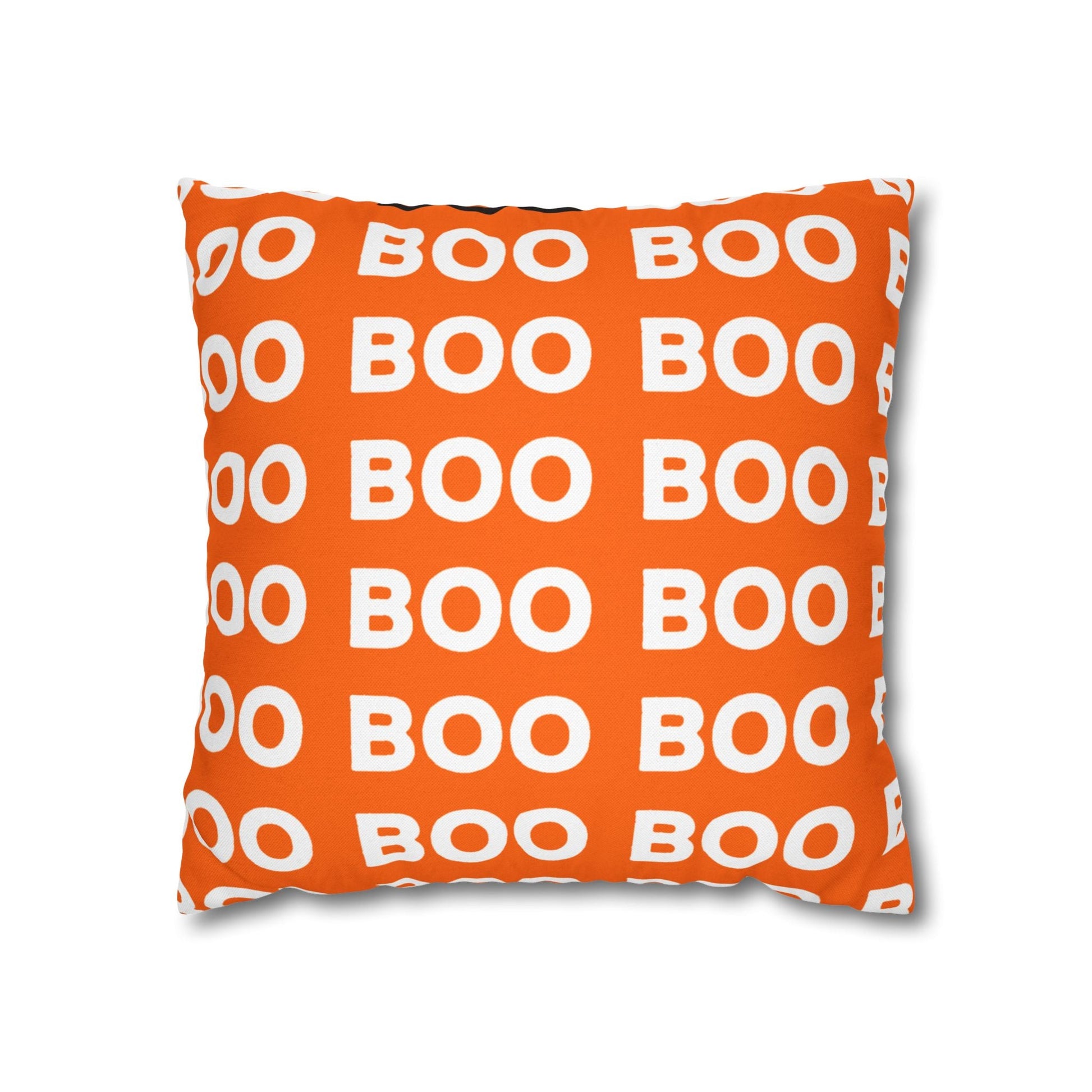Orange Boo Throw Pillowcase, Artsulli - Art is Long, Life is Short, Home Decor, Size, 16" × 16", , , , , 16861463233476596320