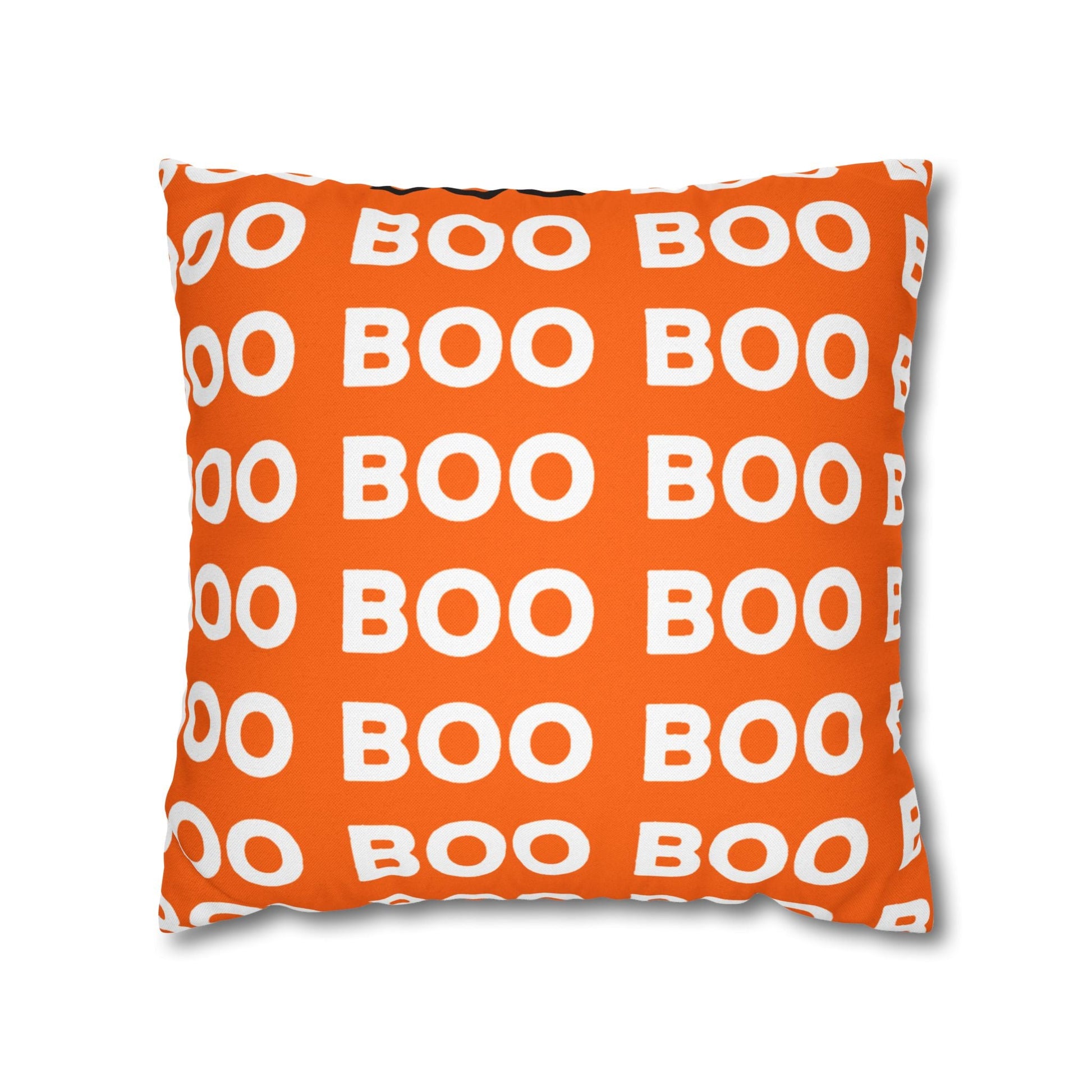 Orange Boo Throw Pillowcase, Artsulli - Art is Long, Life is Short, Home Decor, Size, 18" × 18", , , , , 32615443328745938979
