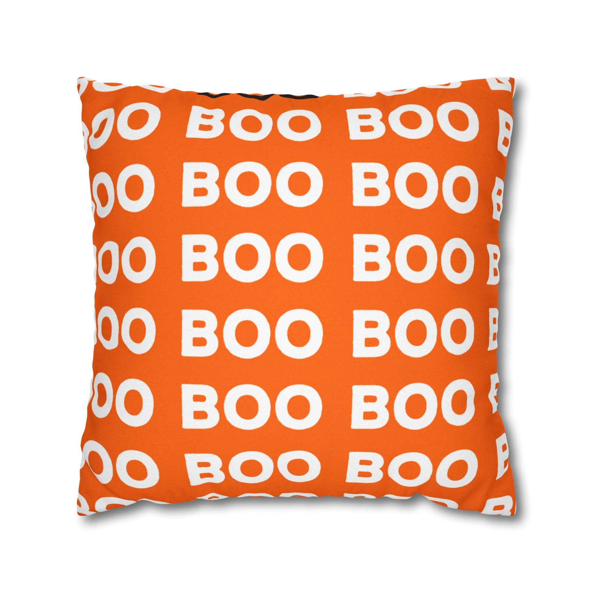 Orange Boo Throw Pillowcase, Artsulli - Art is Long, Life is Short, Home Decor, Size, 20" × 20", , , , , 28265892728375754761