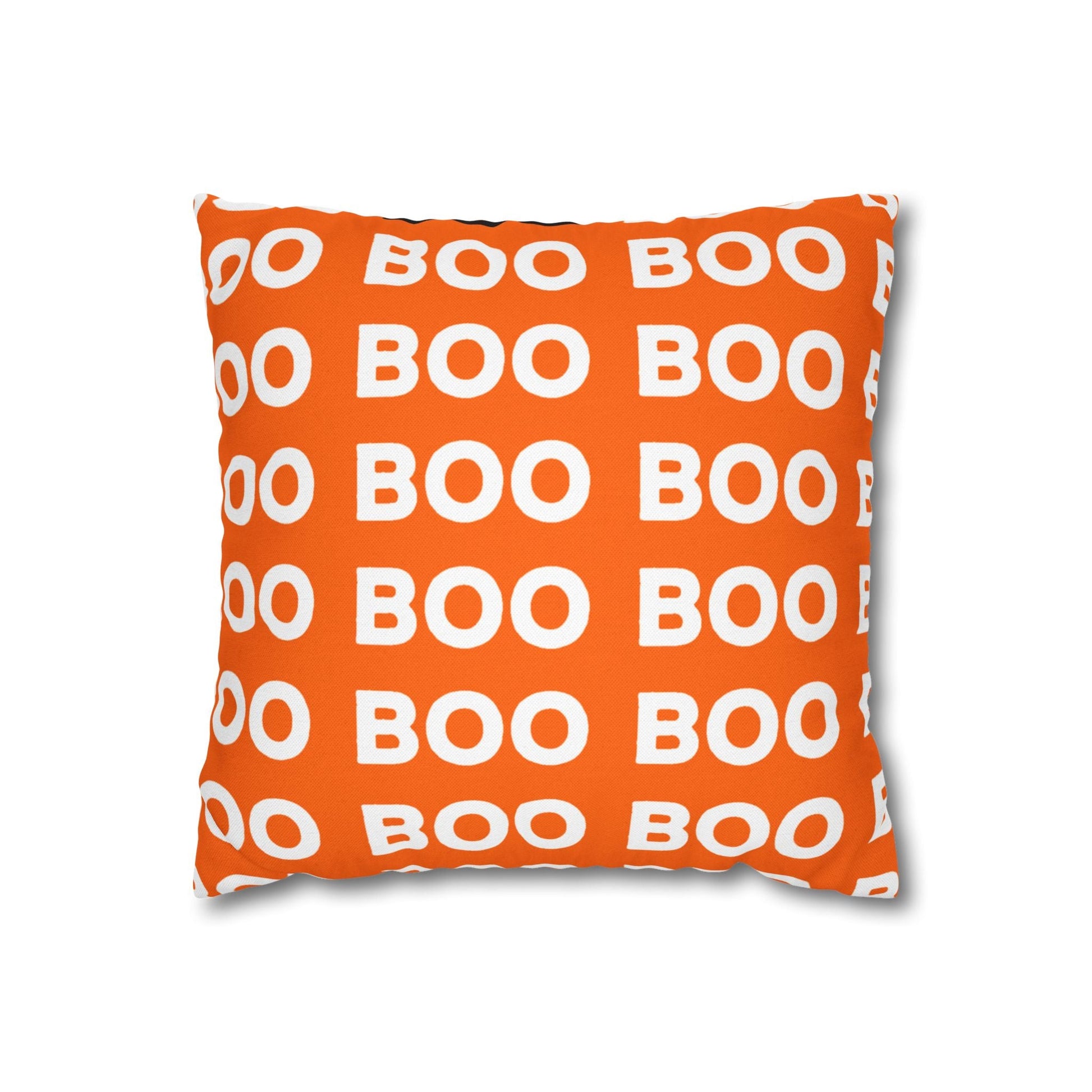 Orange Boo Throw Pillowcase, Artsulli - Art is Long, Life is Short, Home Decor, Size, 14" × 14", , , , , 23651975827531761052