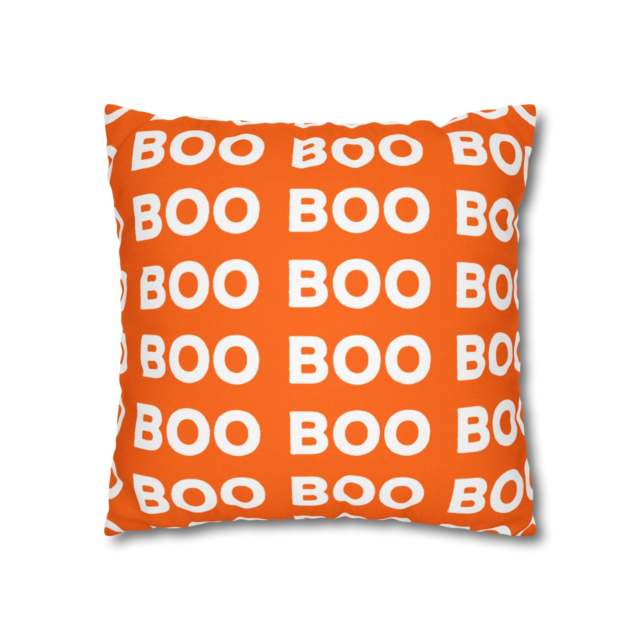 Orange Boo Throw Pillowcase, Artsulli - Art is Long, Life is Short, Home Decor, , , , , , , 