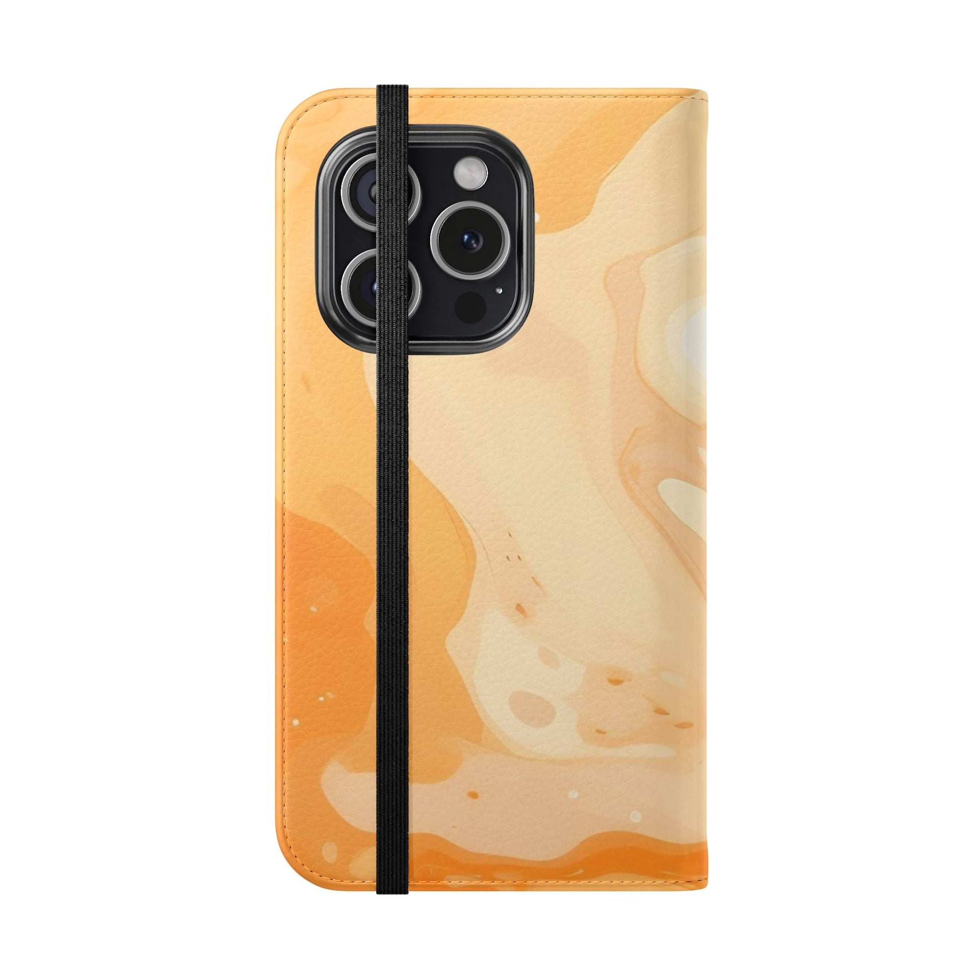 Orange Cream Marble Flip Cases, Artsulli - Art is Long, Life is Short, Phone Case, , , , , , , 