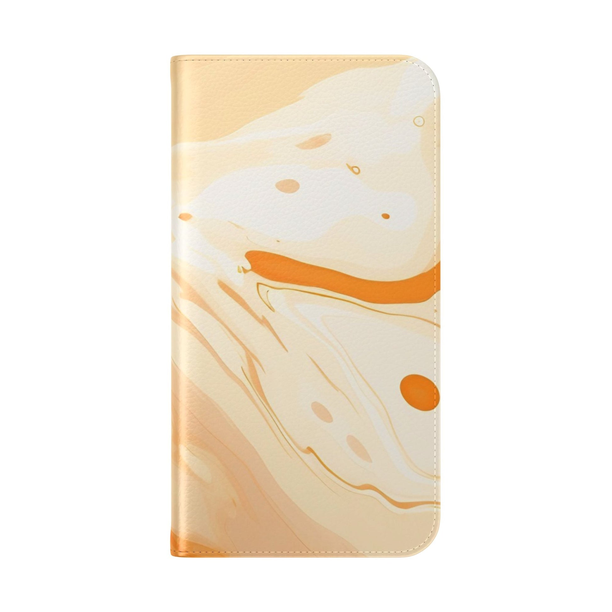 Orange Cream Marble Flip Cases, Artsulli - Art is Long, Life is Short, Phone Case, , , , , , , 