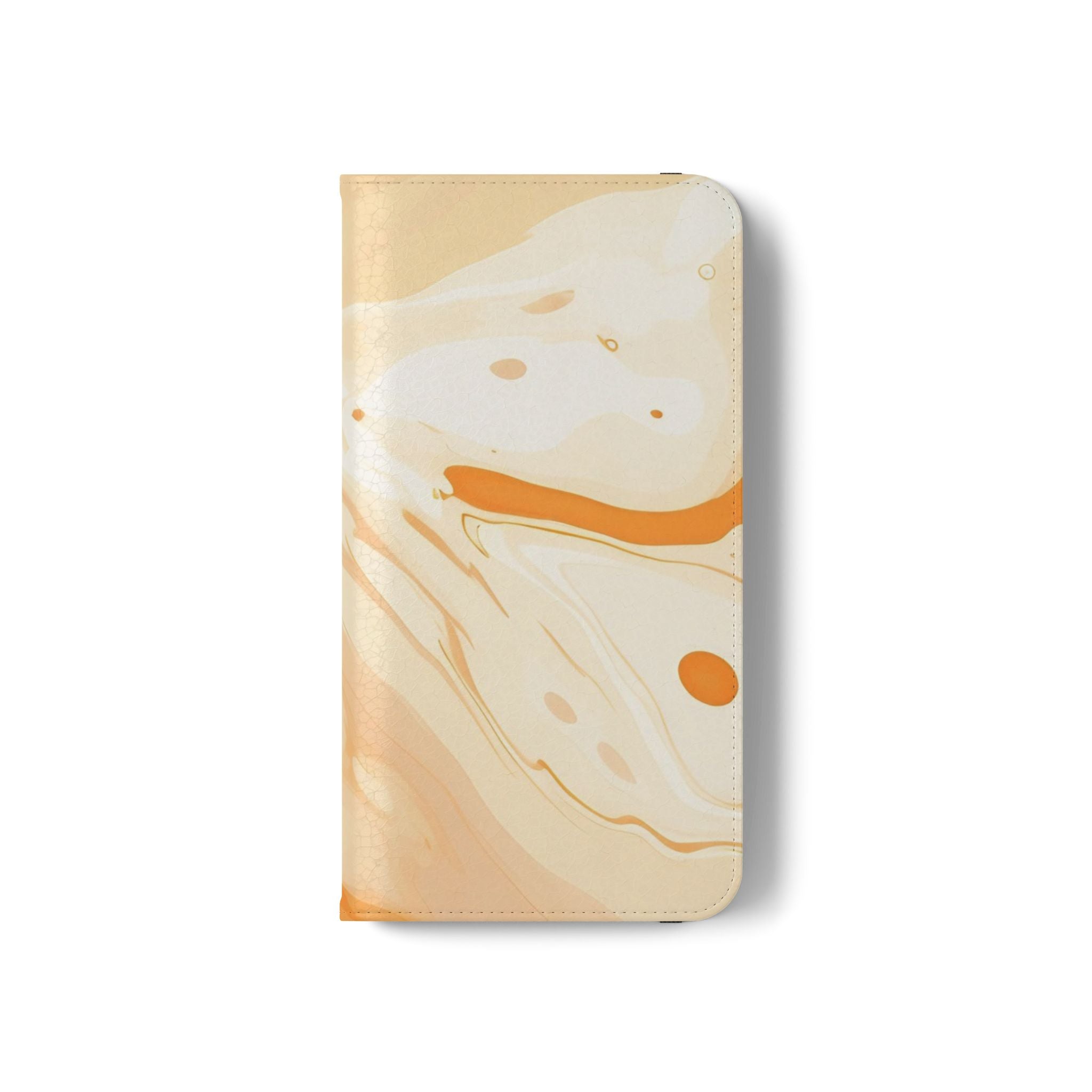 Orange Cream Marble Flip Cases, Artsulli - Art is Long, Life is Short, Phone Case, , , , , , , 