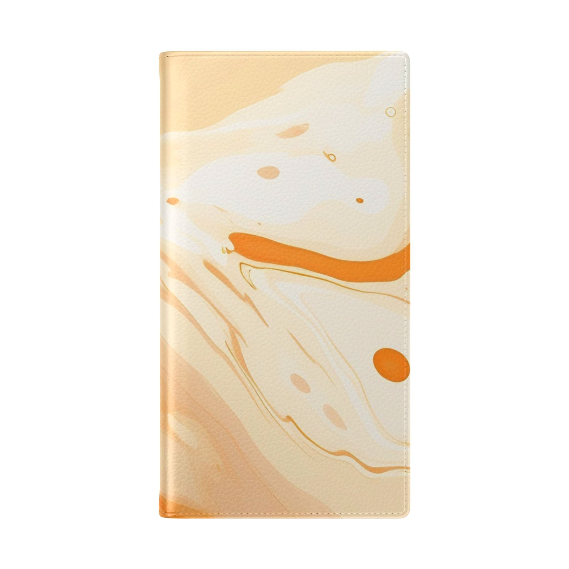Orange Cream Marble Flip Cases, Artsulli - Art is Long, Life is Short, Phone Case, , , , , , , 