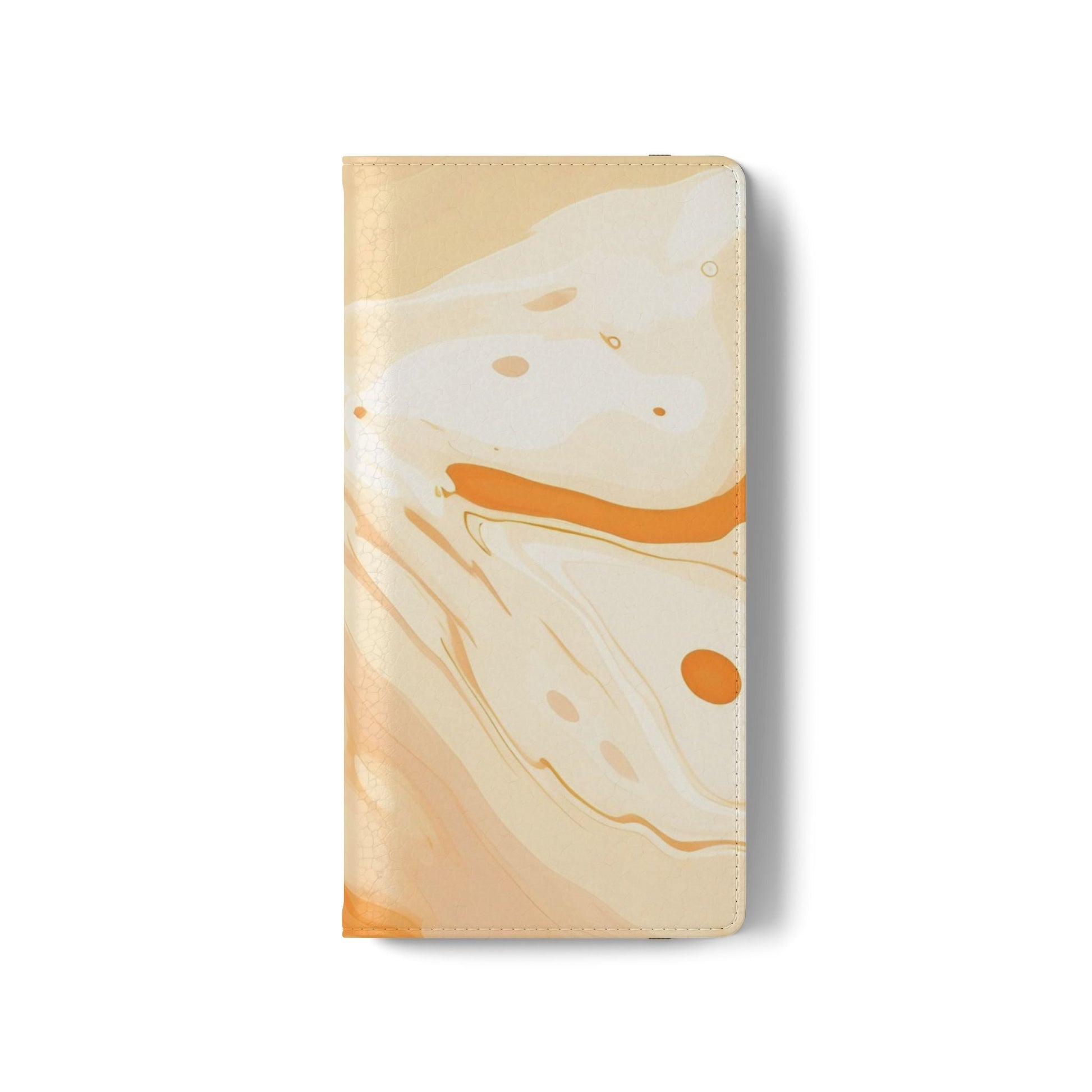 Orange Cream Marble Flip Cases, Artsulli - Art is Long, Life is Short, Phone Case, , , , , , , 