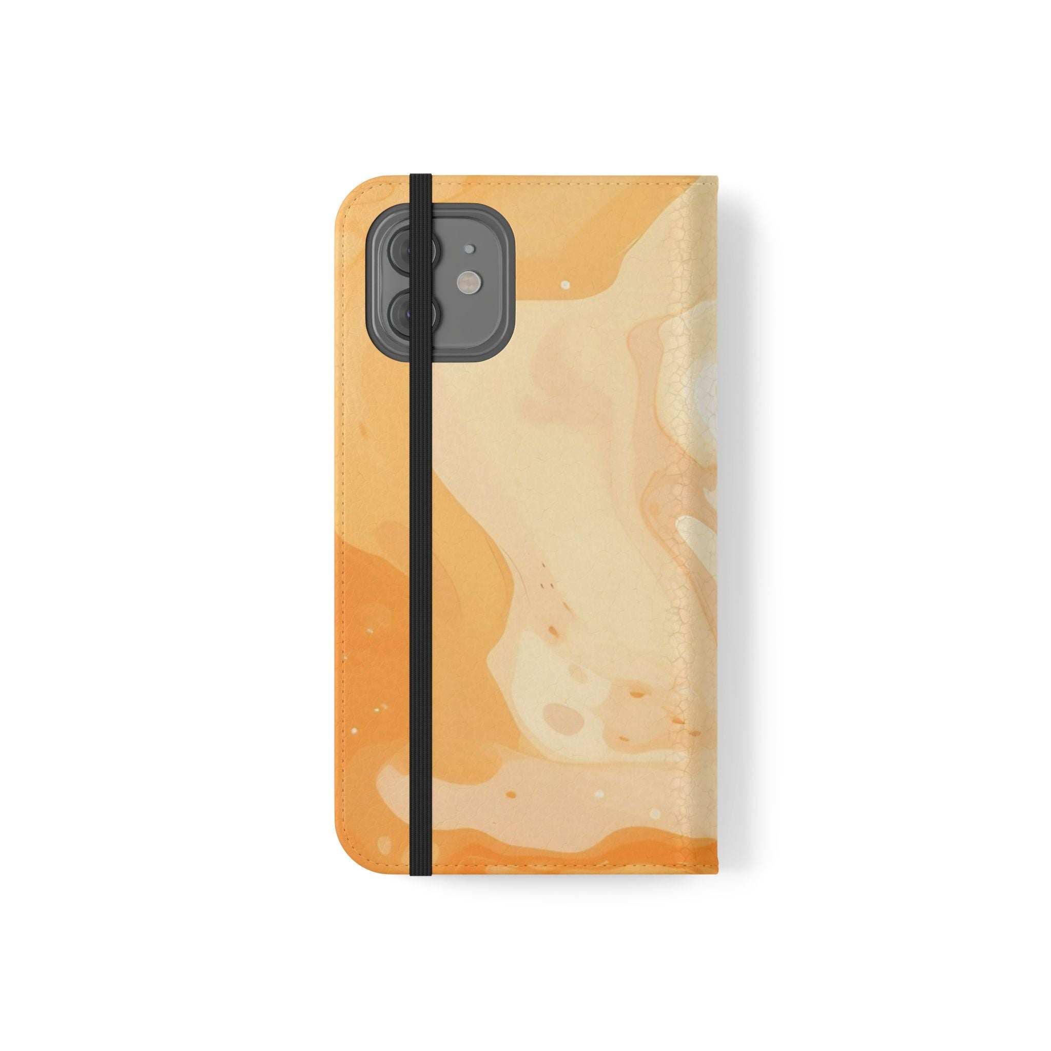 Orange Cream Marble Flip Cases, Artsulli - Art is Long, Life is Short, Phone Case, , , , , , , 